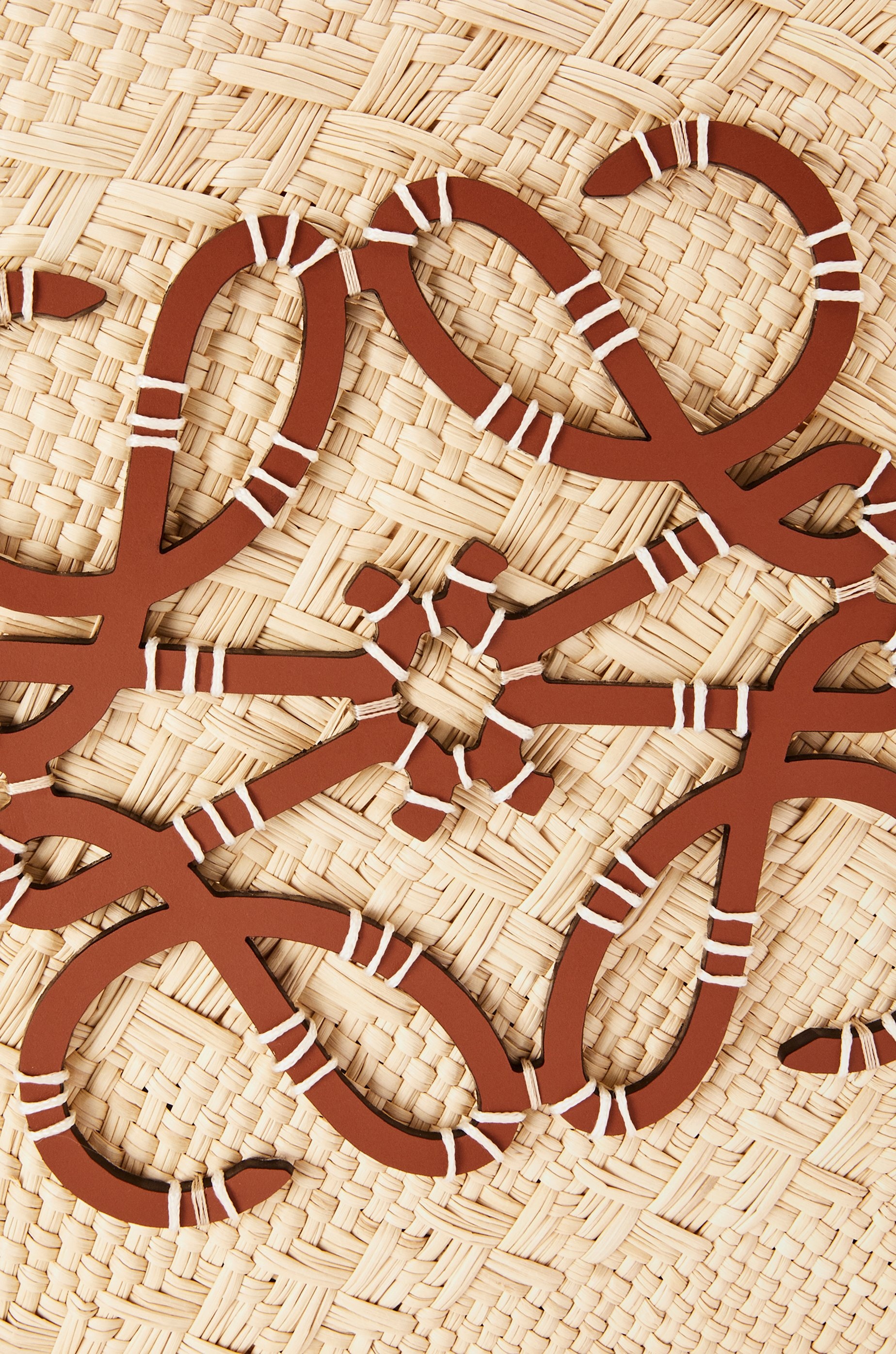 Anagram Basket bag in iraca palm and calfskin - 7