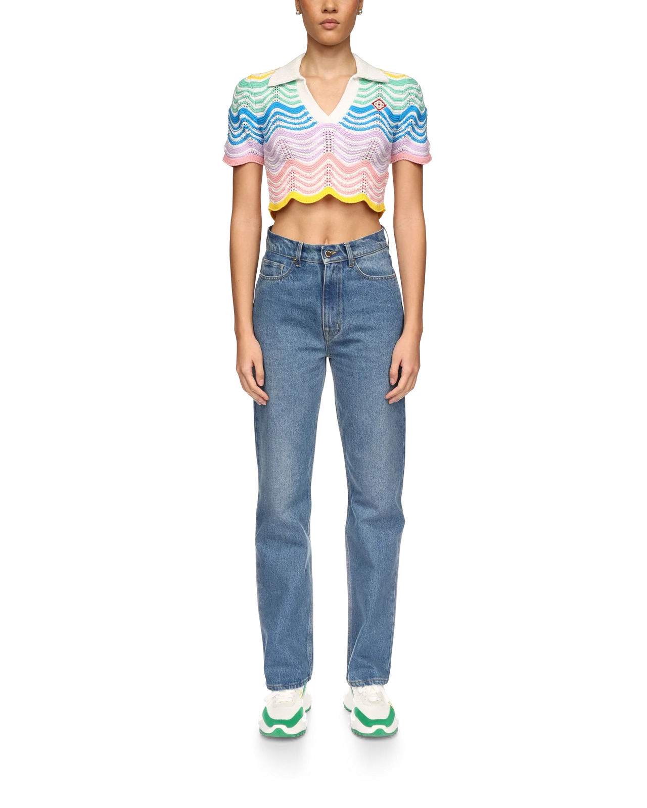 Gradient Wave Crochet Top - 2