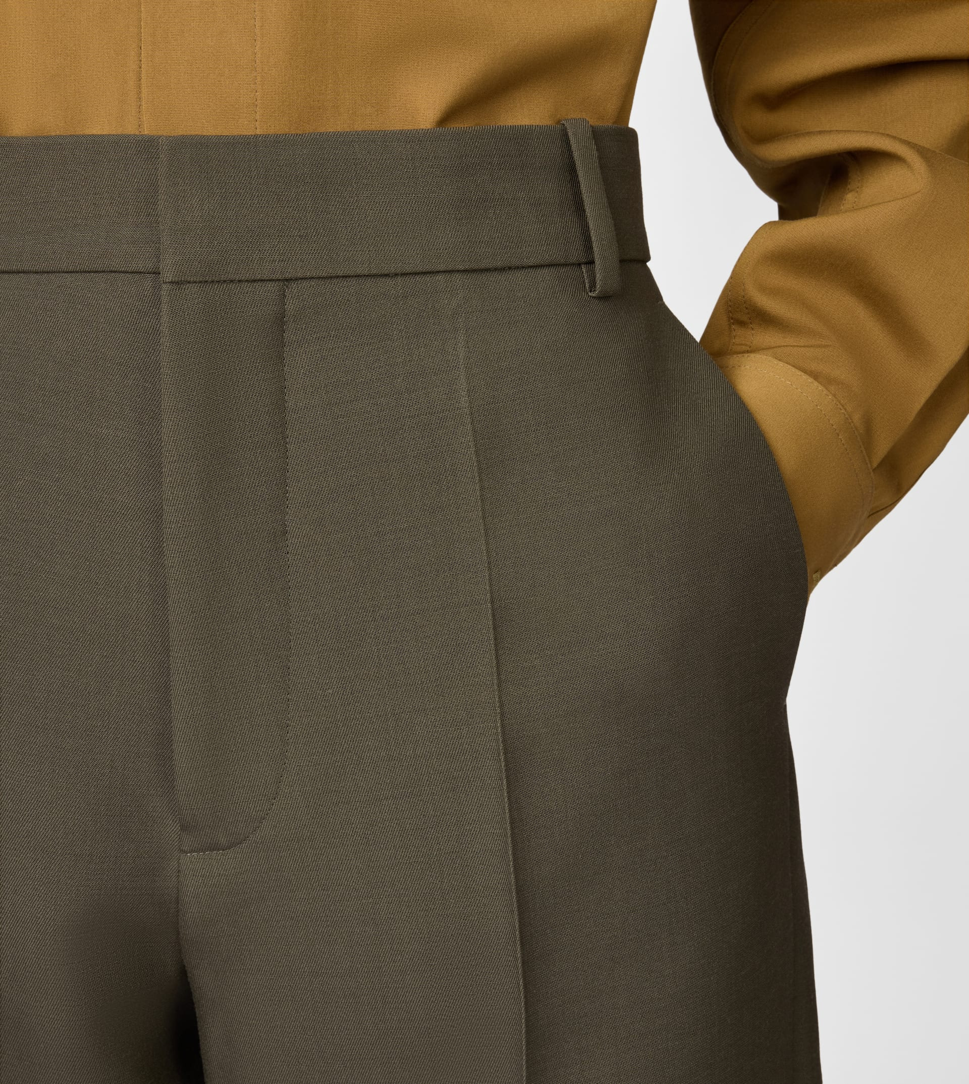 PANTS IN WOOL - GREEN - 5