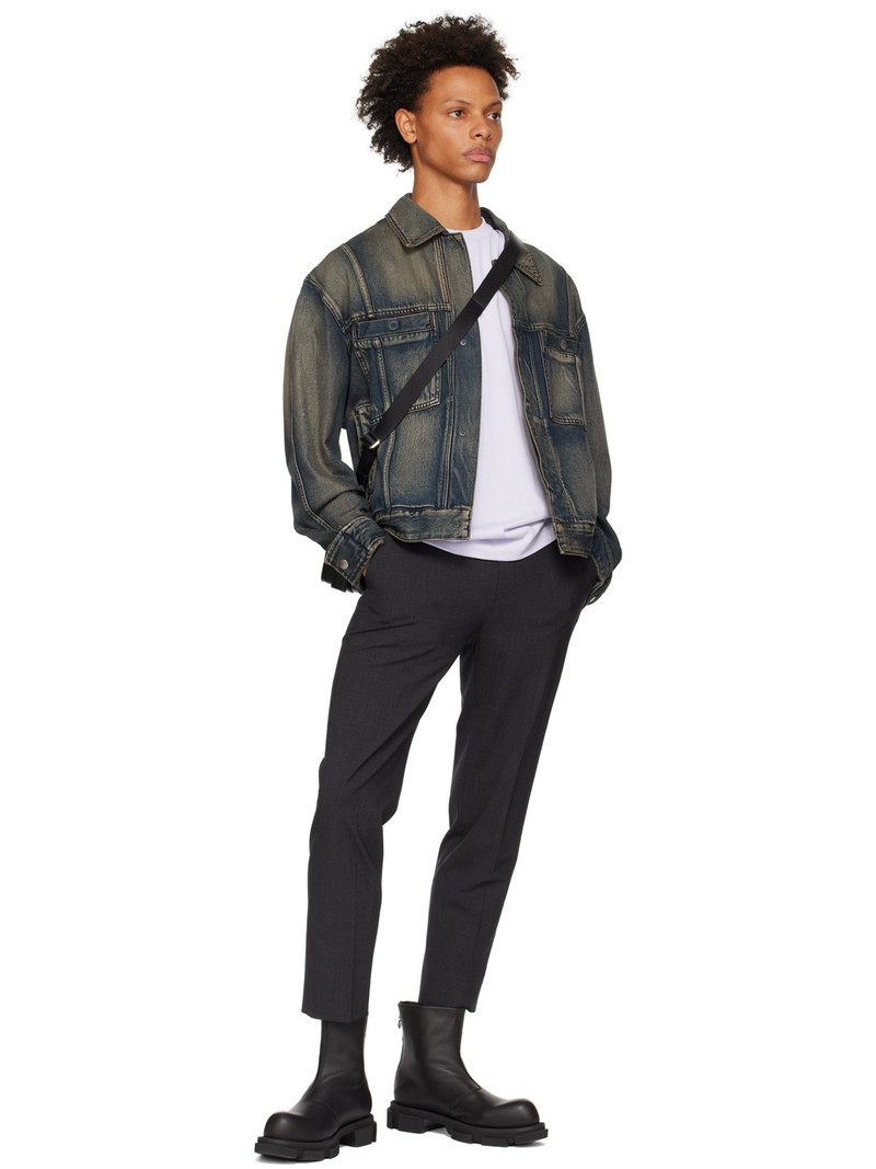 SOLID HOMME Gray Straight Trousers outlook