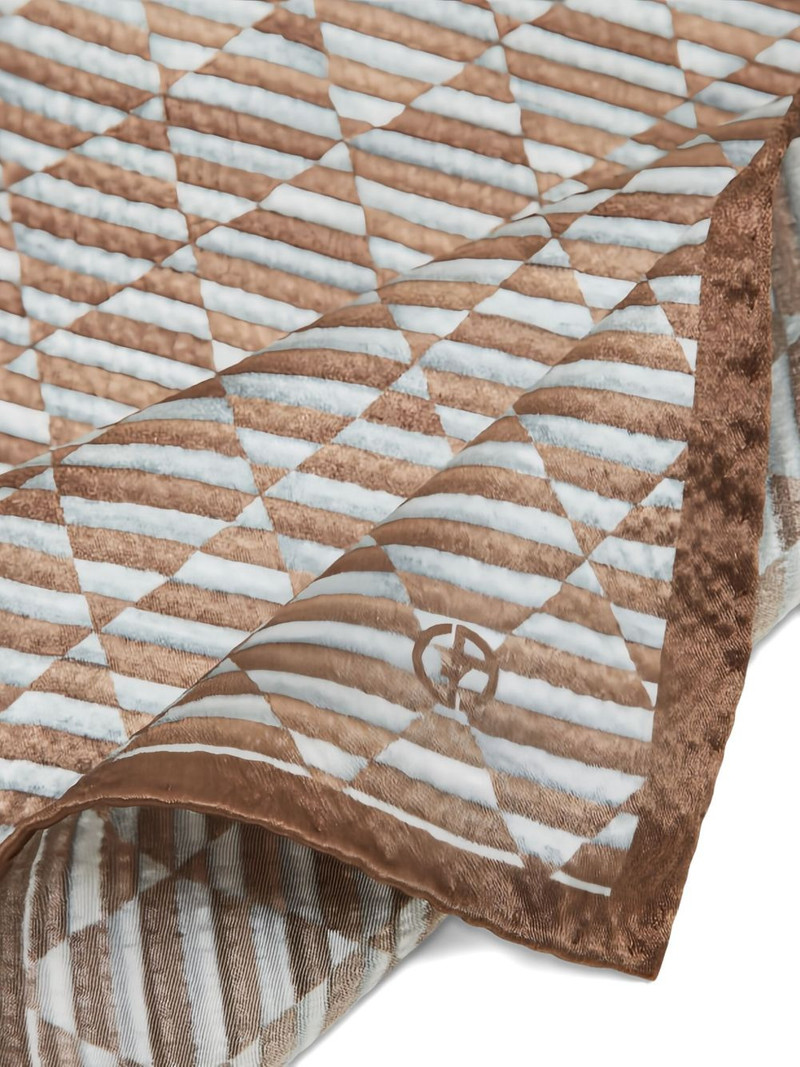 GIORGIO ARMANI geometric pattern pocket square outlook