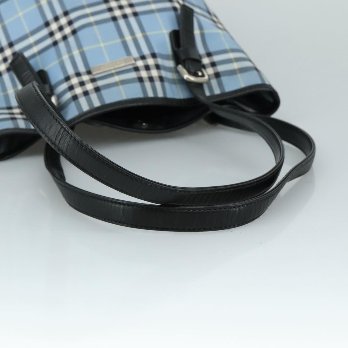Burberry Blue Label Nova Check Tote Bag Nylon Blue - 7