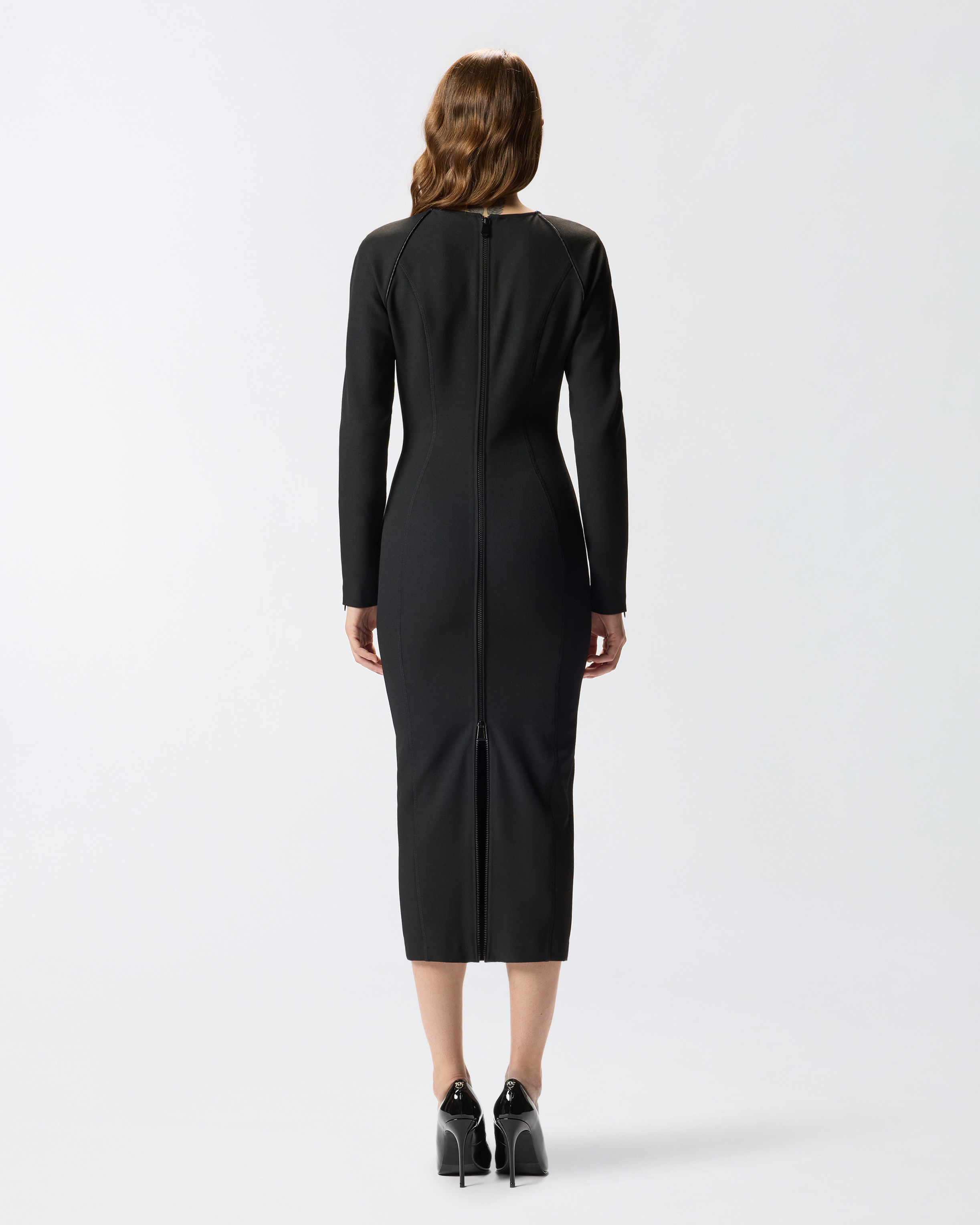 SLIM-FIT DRESS WITH ZIP - 4