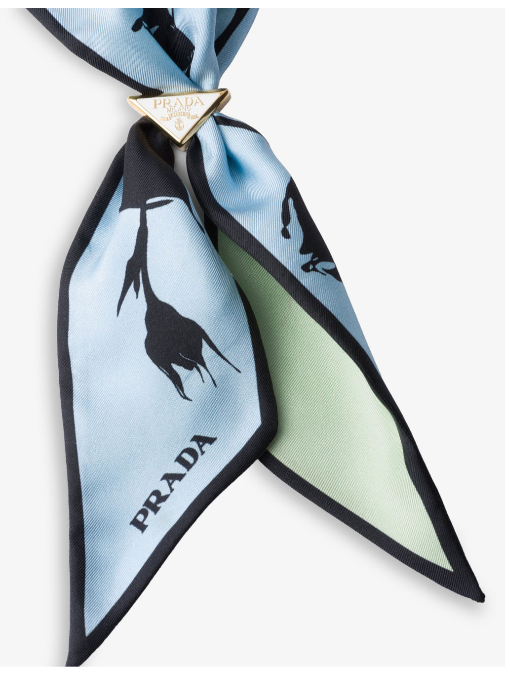 Triangle-Plaque Metal Brass Scarf Clip - 3
