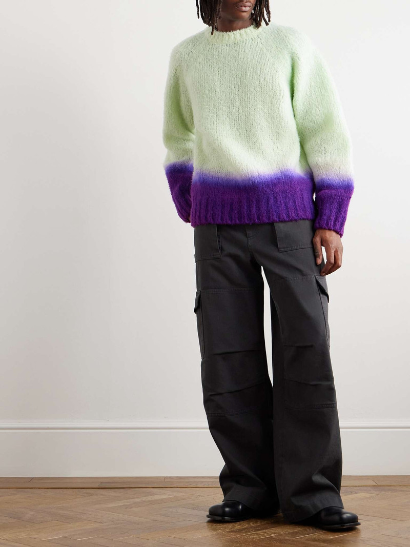 sacai Tie-Dyed Wool-Blend Sweater outlook