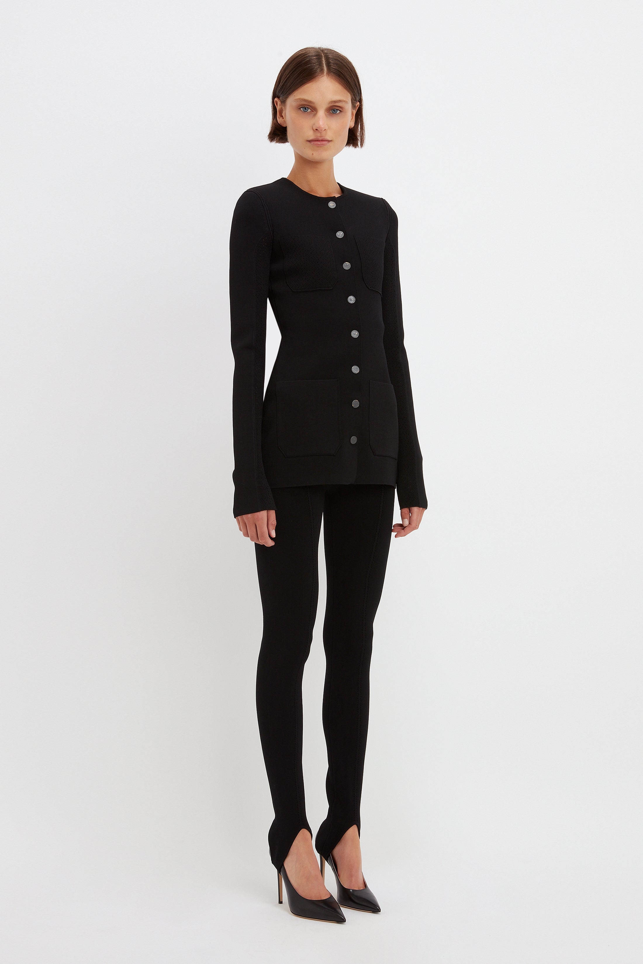 VB Body Longline Jacket in Black - 4