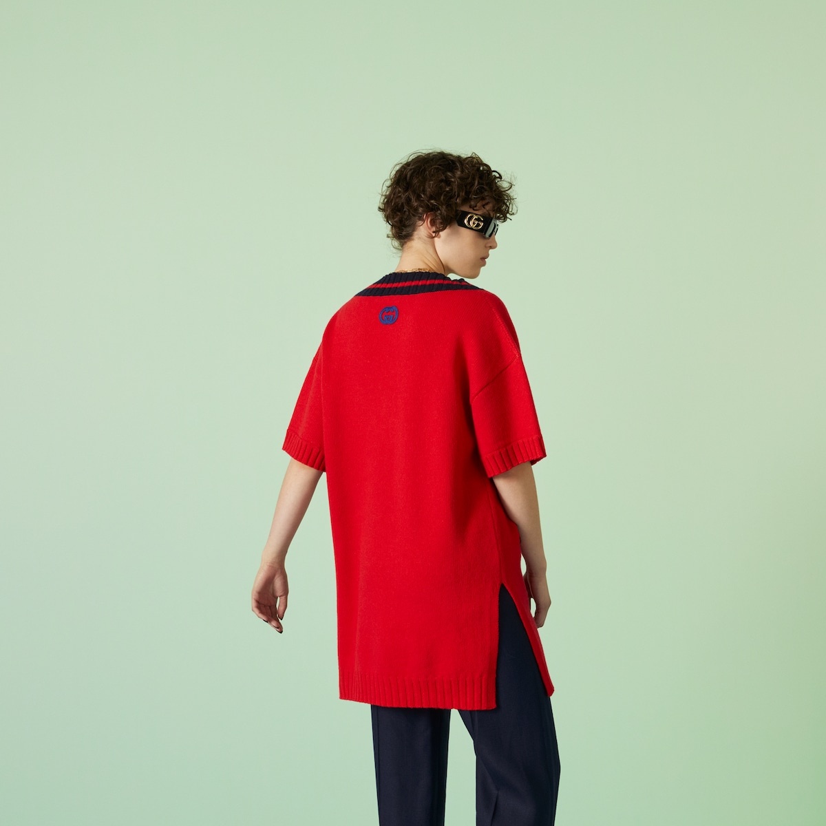 Wool dress with Interlocking G - 6