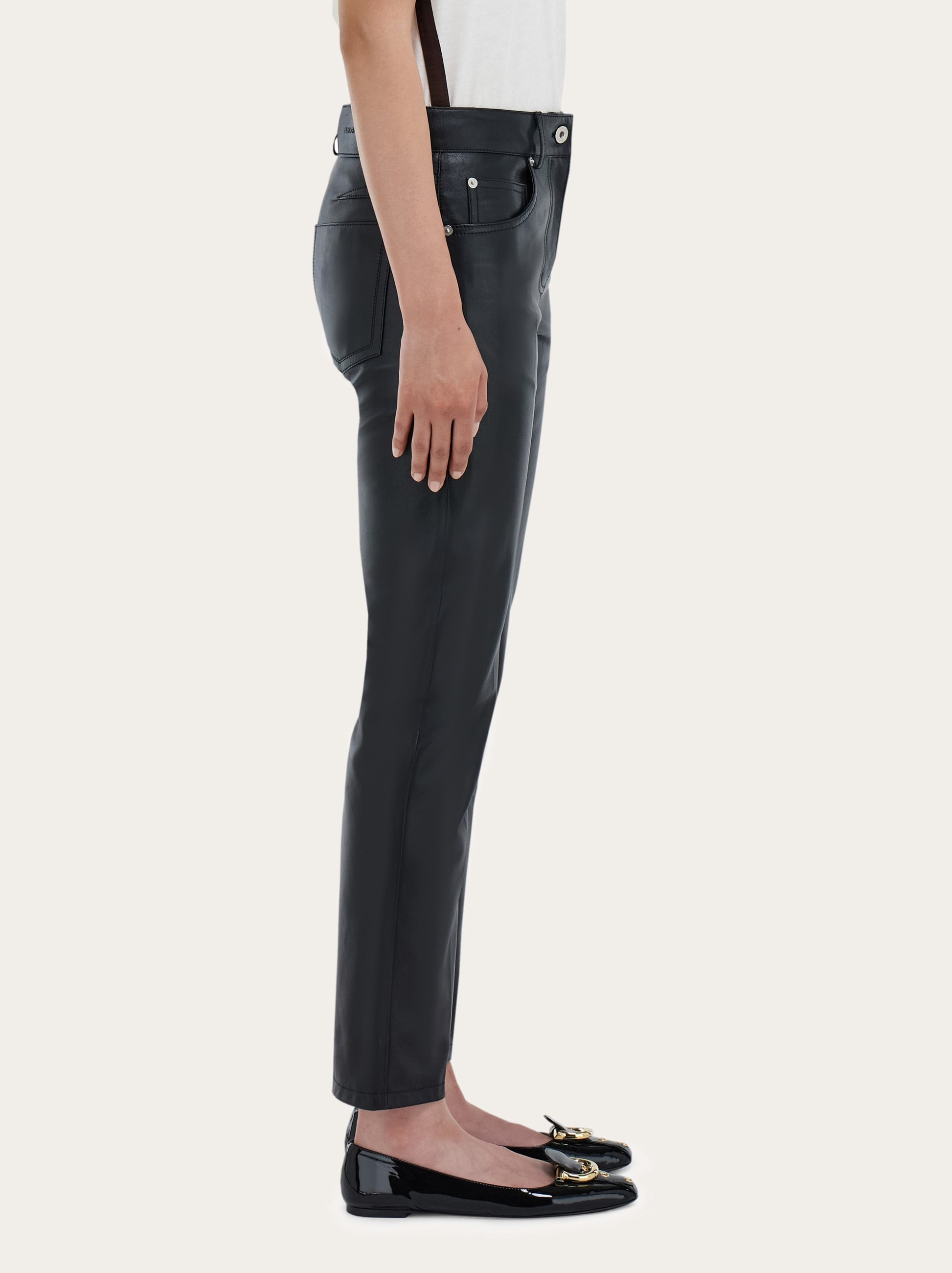 Five pocket trouser in nappa - 3