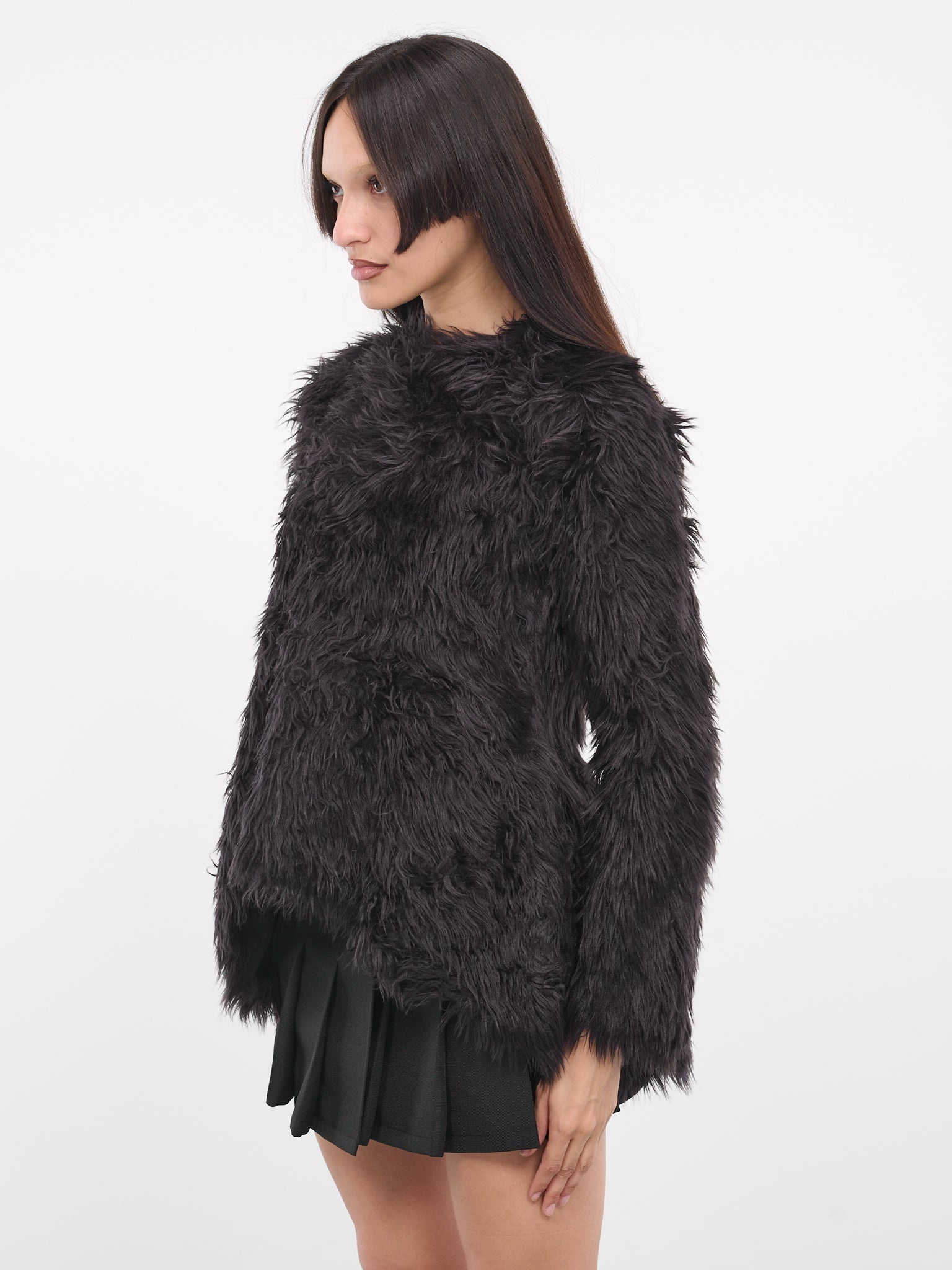 Faux Fur Blouse - 2