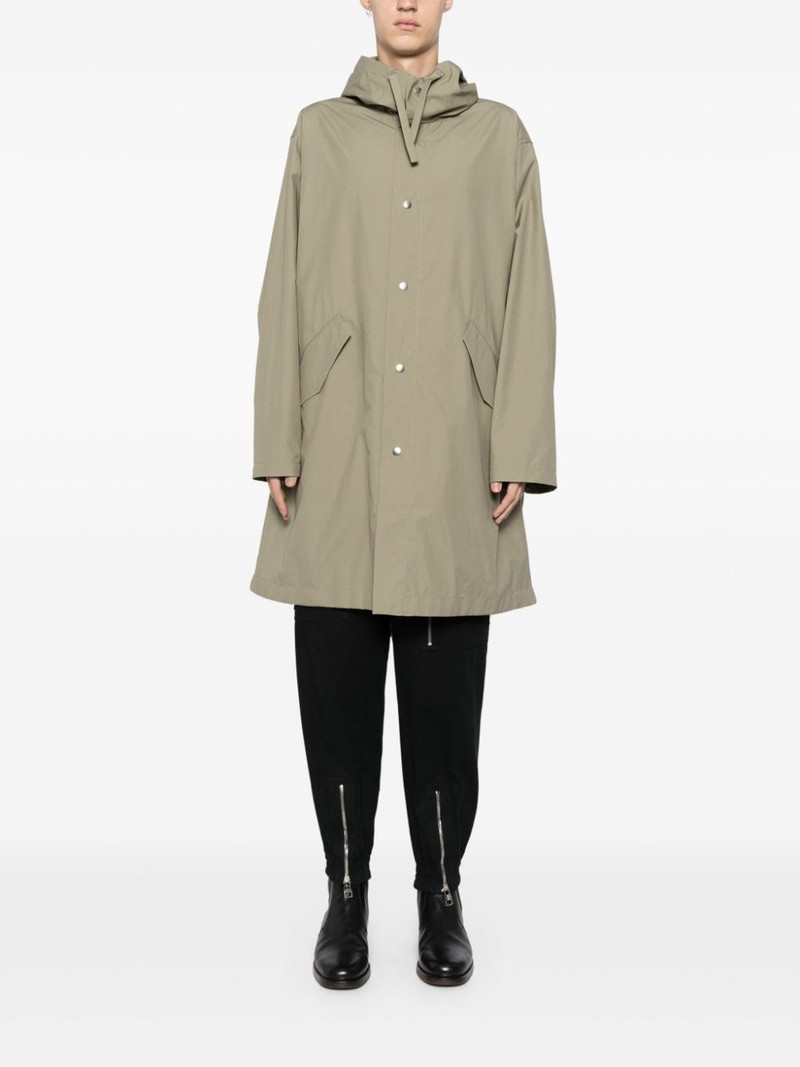 Jil Sander logo print parka outlook