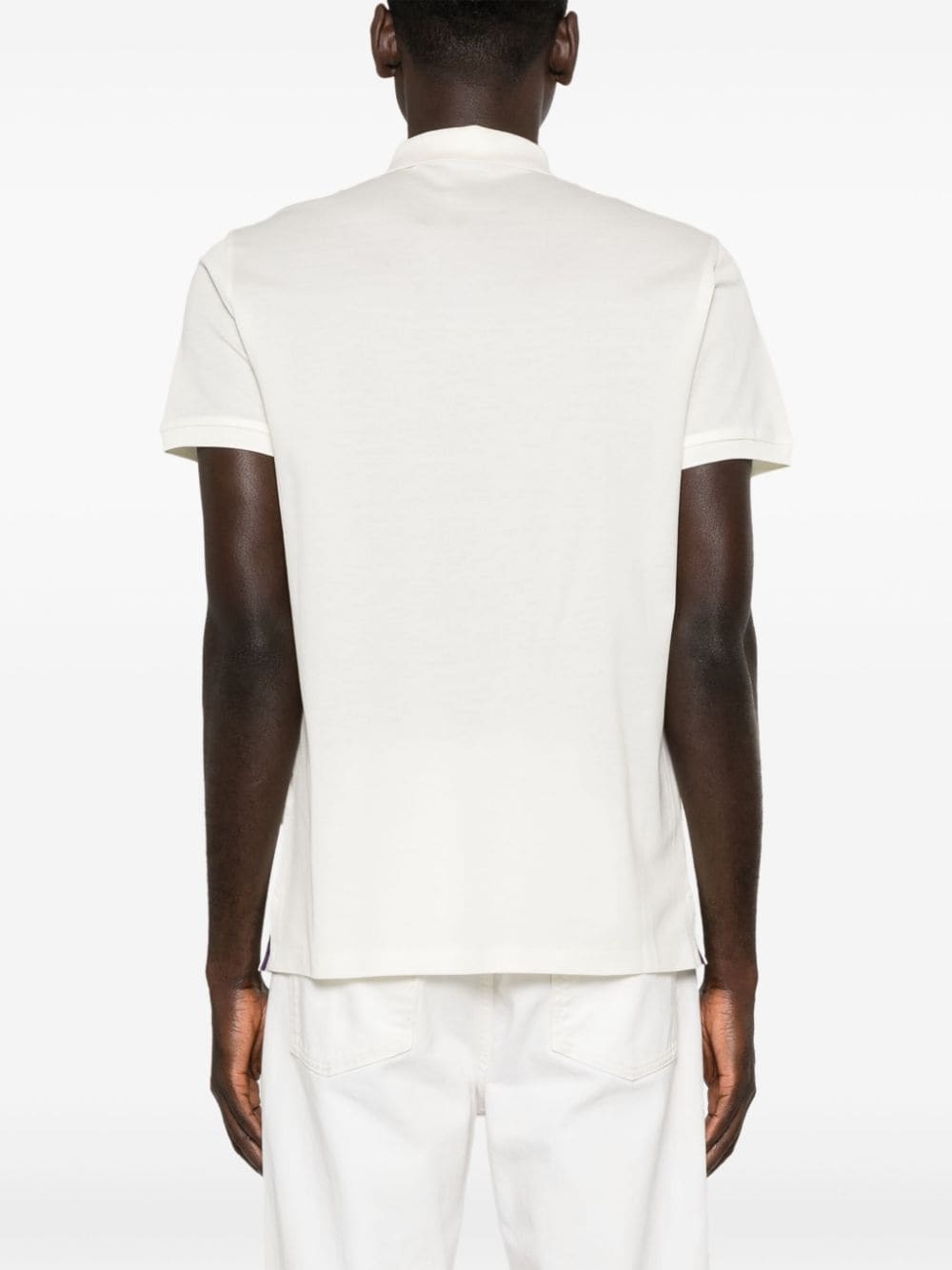 logo-embroidered piquÃ© polo shirt - 4