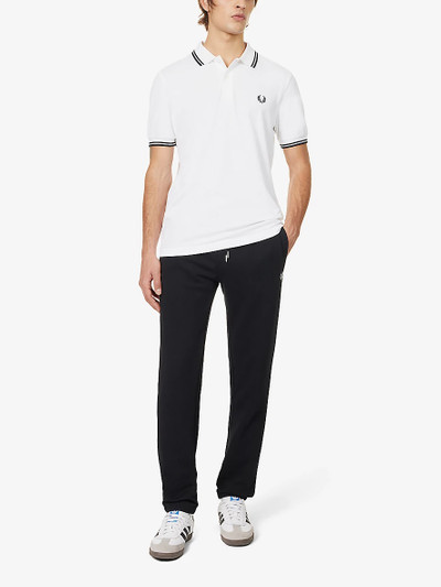 Fred Perry Logo-embroidered contrast-trim cotton-jersey jogging bottoms outlook