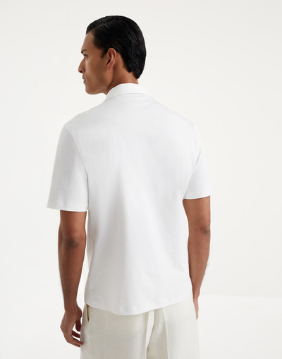 Brunello Cucinelli Cotton interlock short sleeve shirt with print outlook