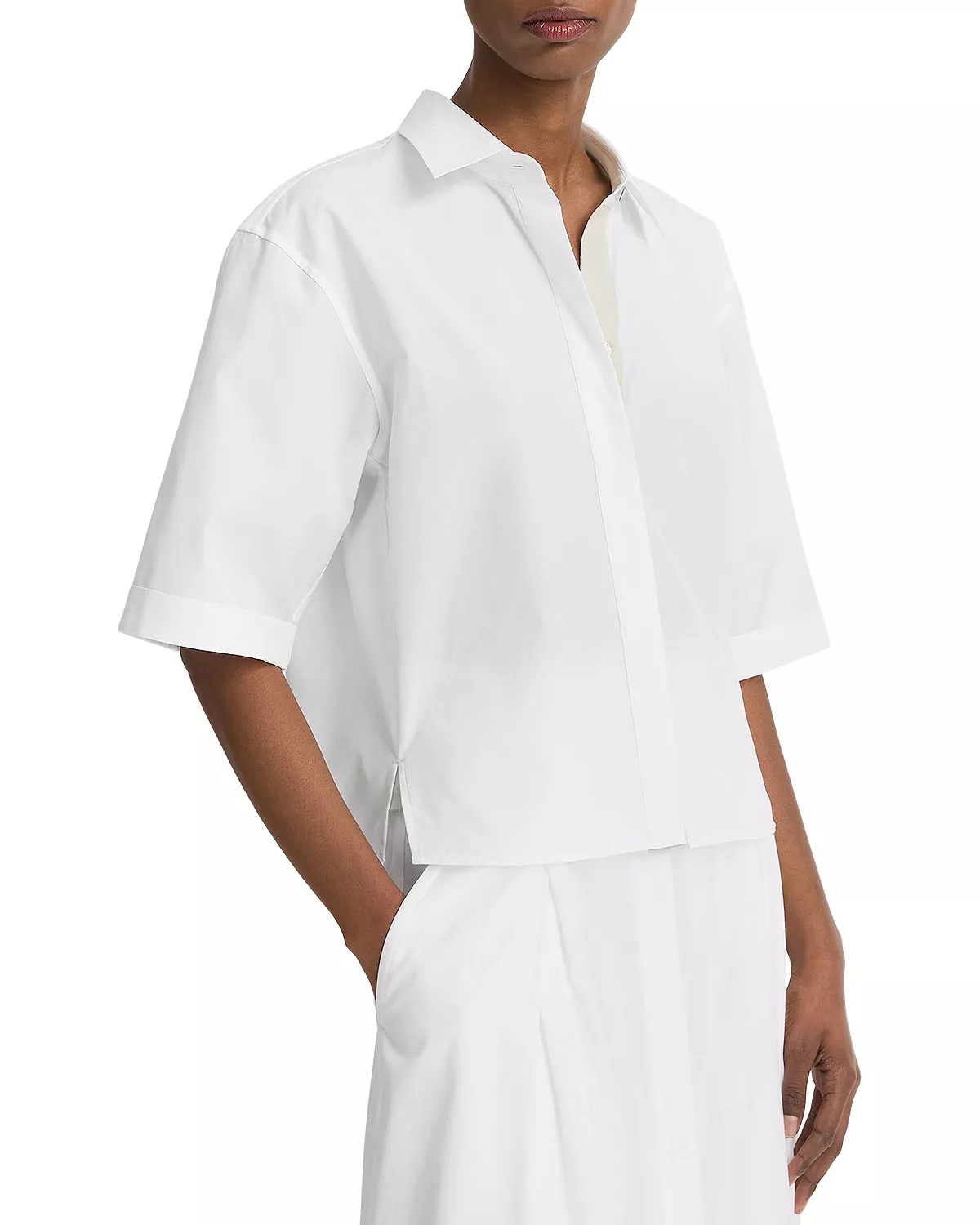 Short Sleeve Collared Button Down Shirt - 3