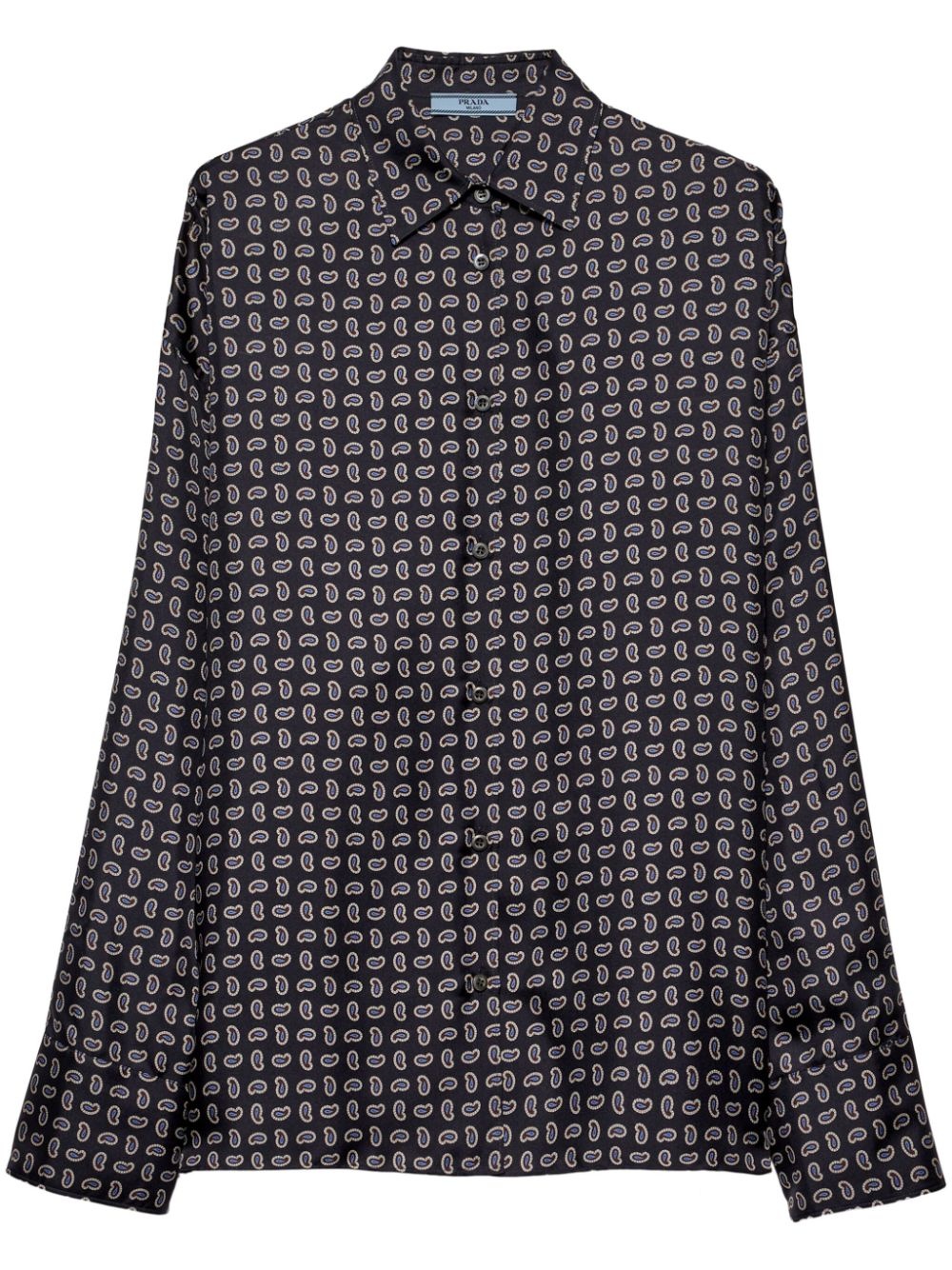Printed twill silk shirt - 1
