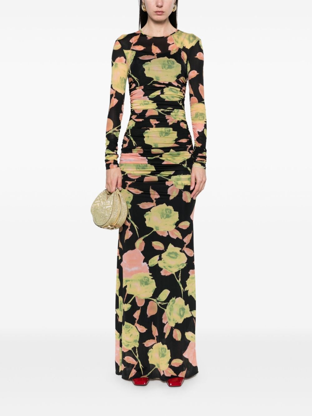 floral-print maxi dress - 2