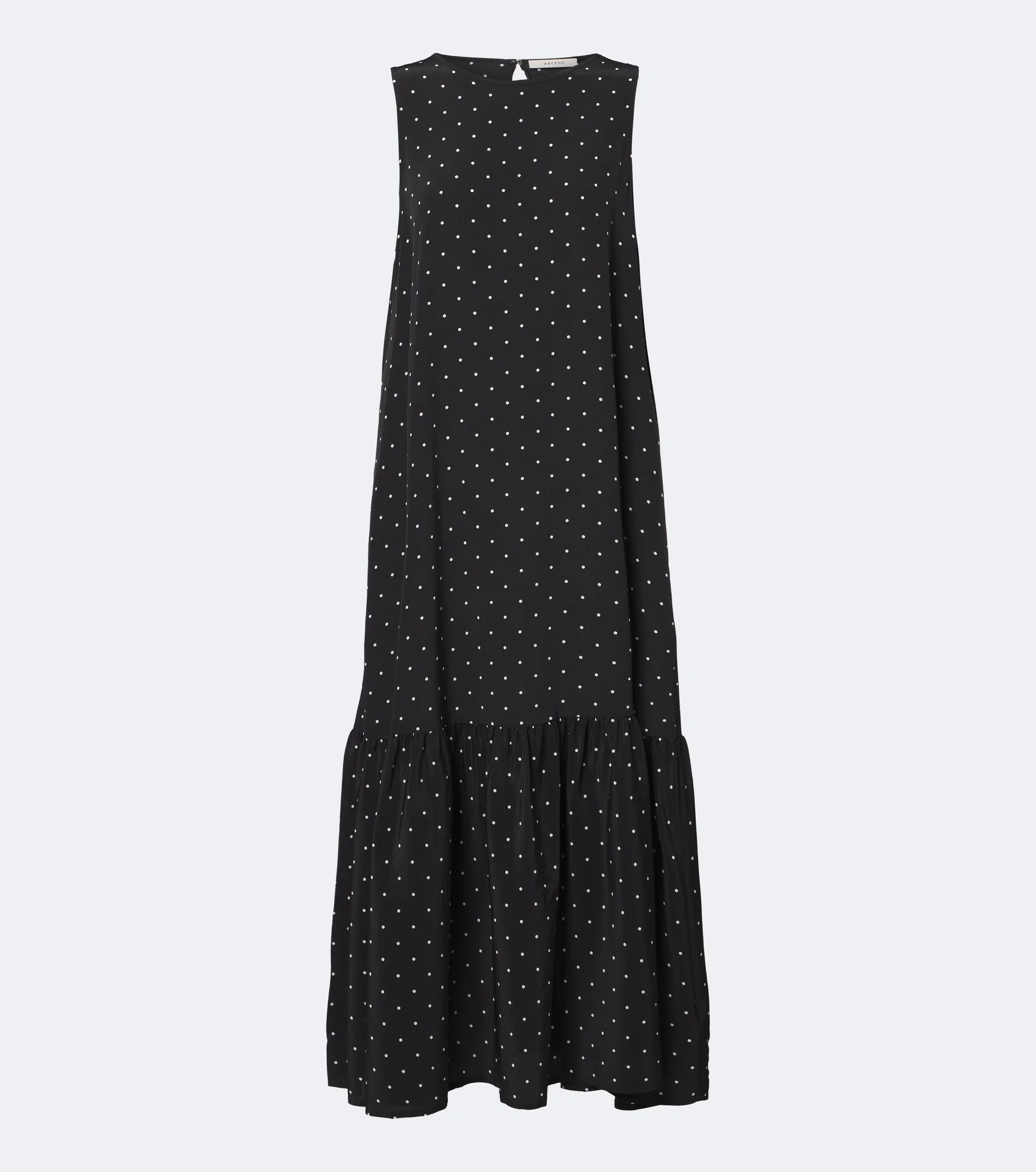 Polka-dot tiered silk midi dress - 1