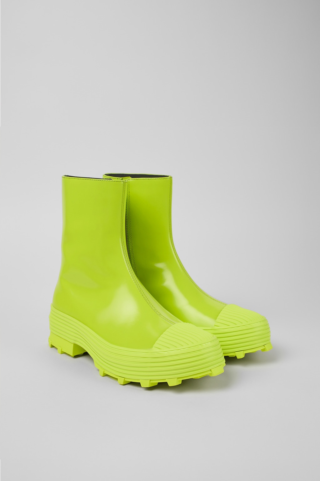 Green Leather Zip Boot - 2