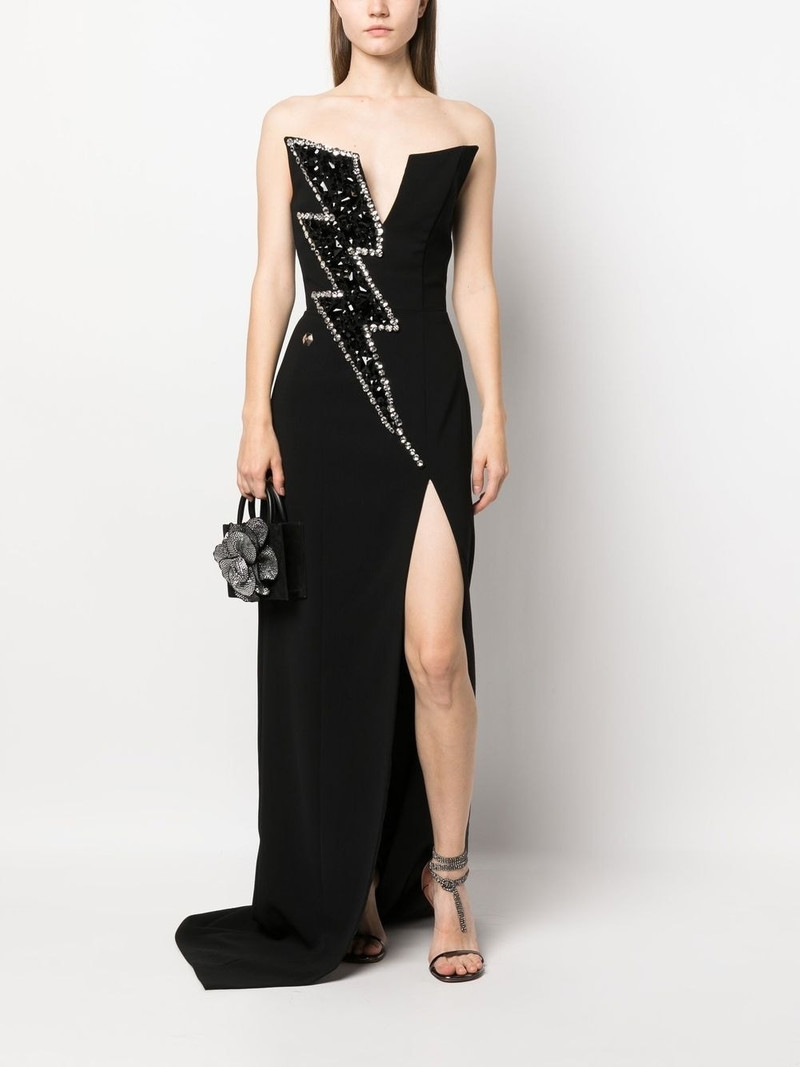 PHILIPP PLEIN Thunder crystal-embellished gown outlook