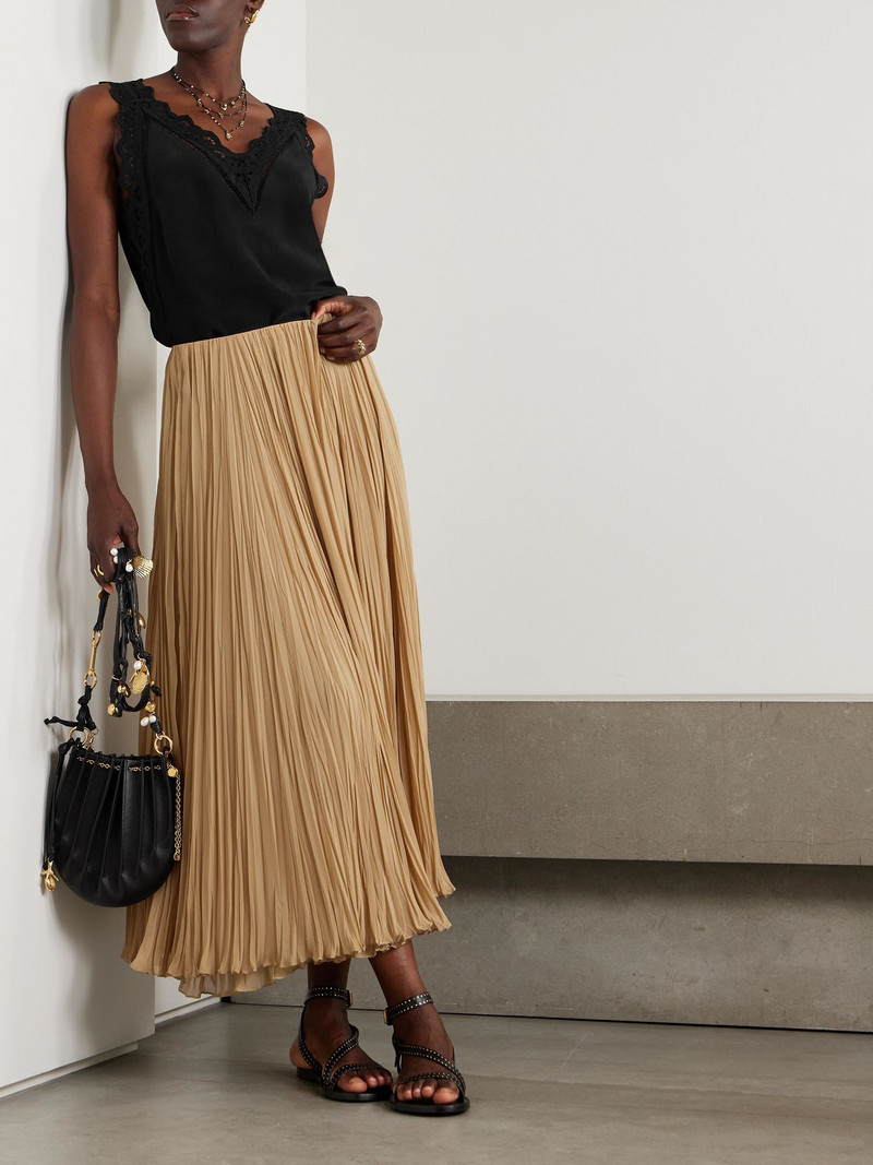 Isabel Marant Fradela guipure lace-trimmed poplin tank Black outlook