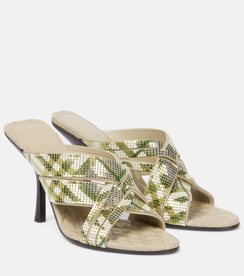 Cabana 90 Burberry Check mules - 1