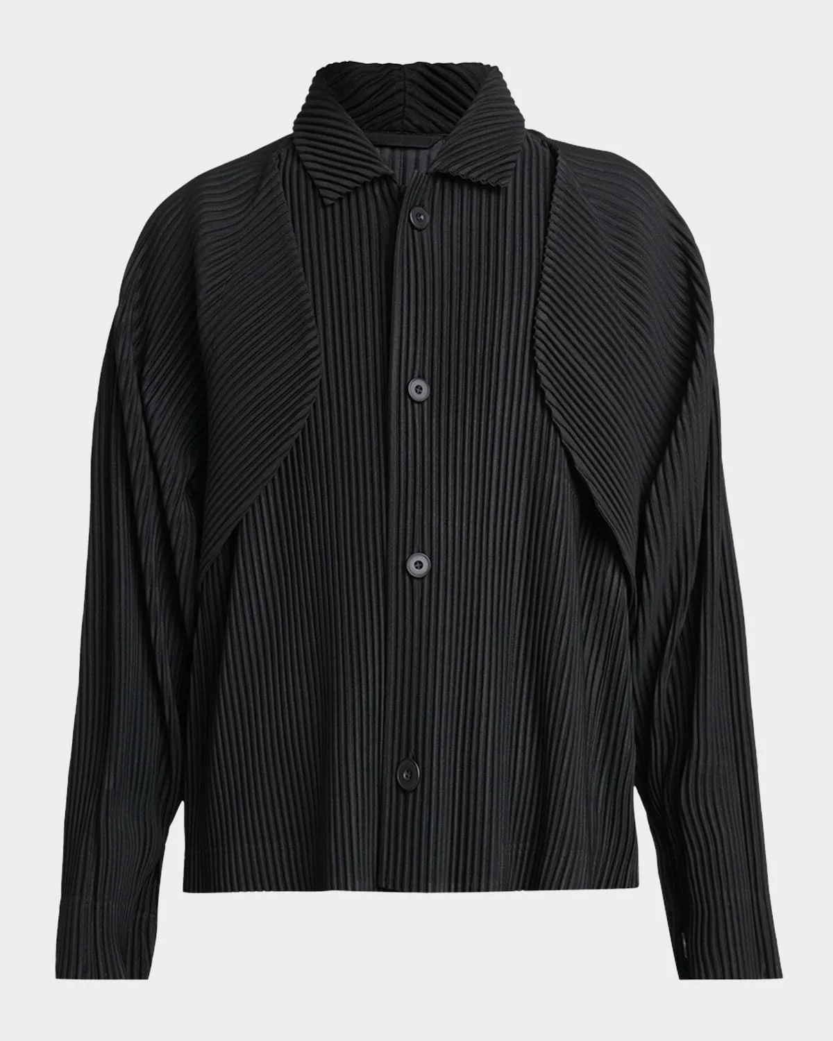 Men & apos;s Pleated Button-Down Shirt - 1