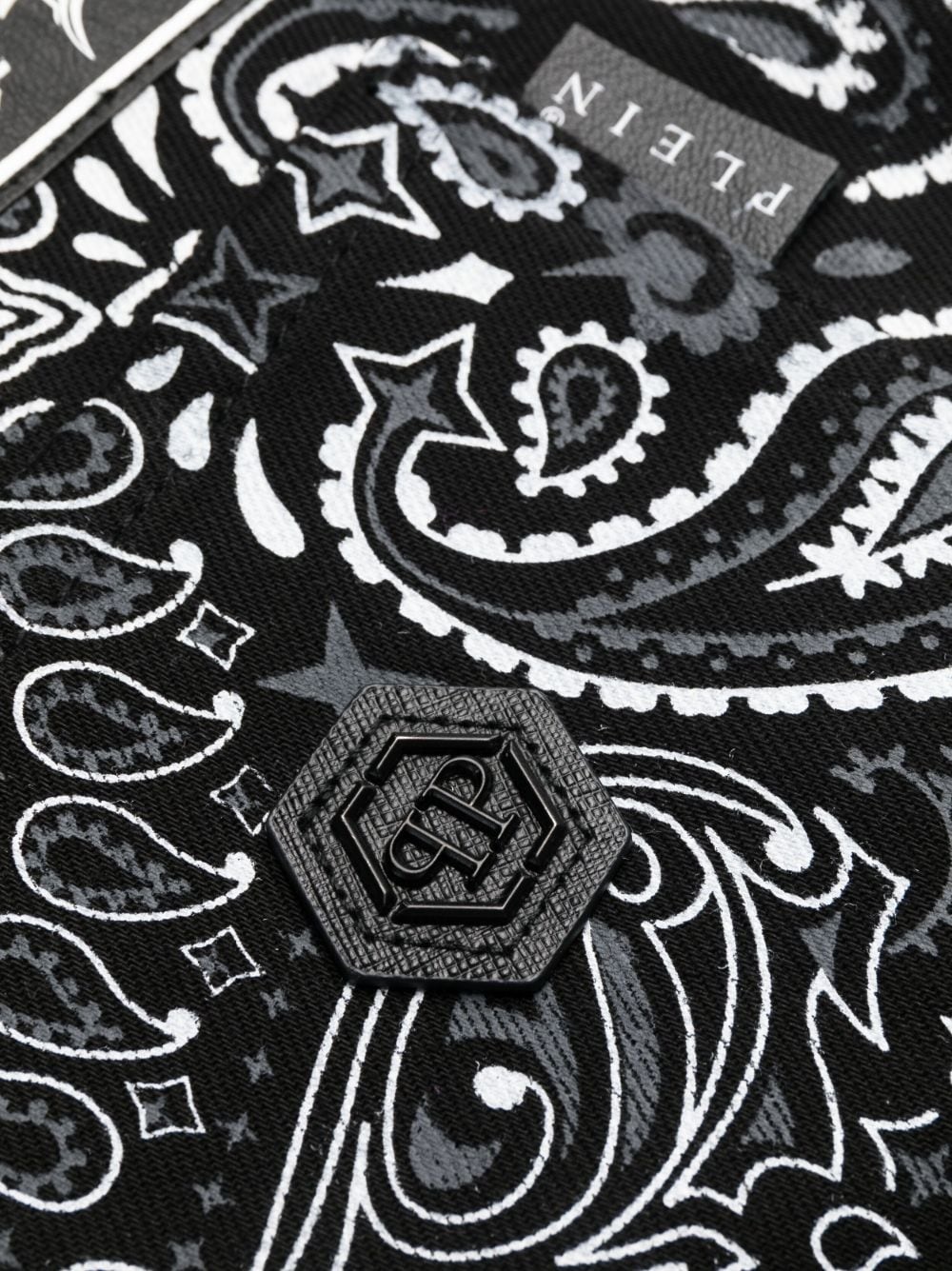 paisley-print denim bermuda shorts - 7