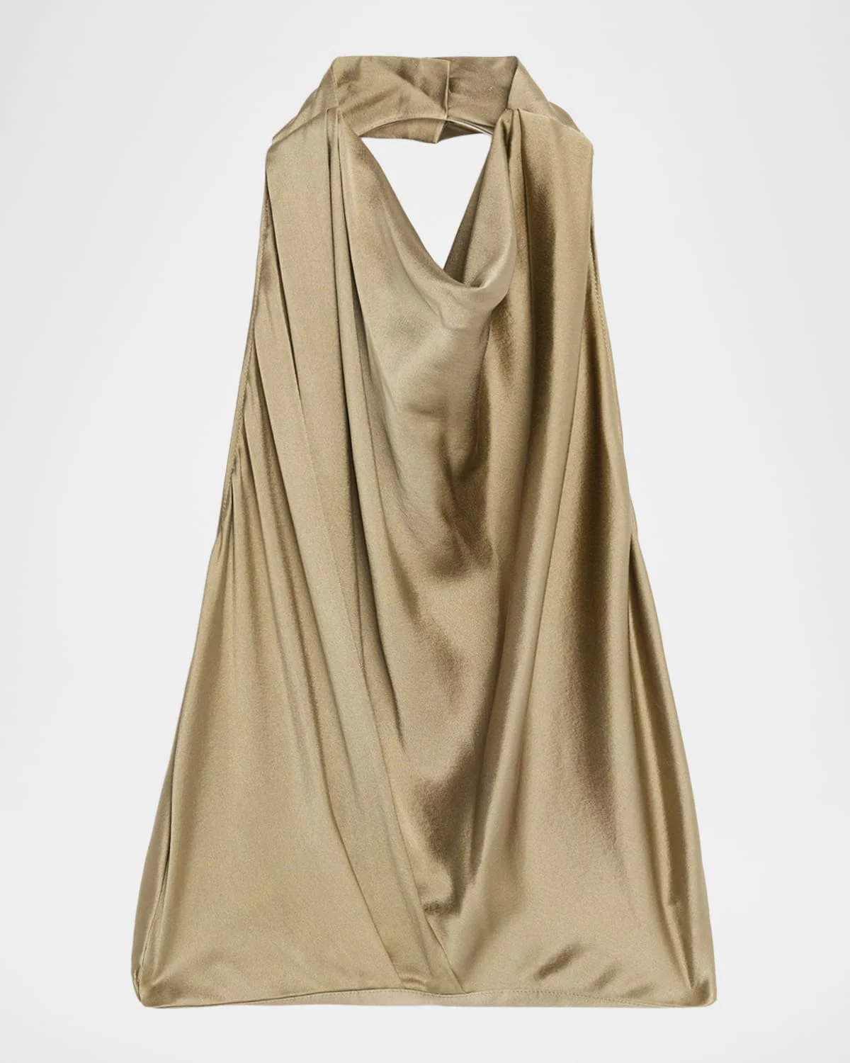 Libbie Silk Cowl-Neck Halter Top - 1