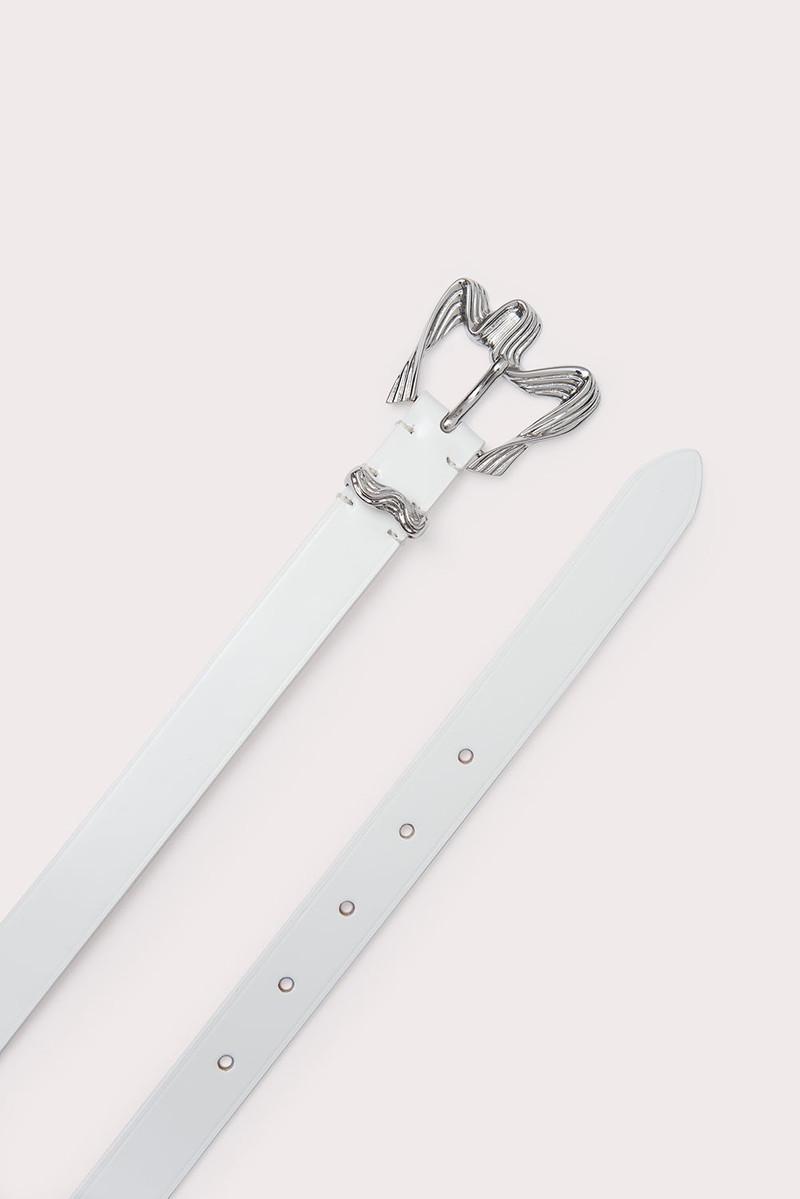 BY FAR RIBBON WHITE SEMI PATENT LEATHER outlook
