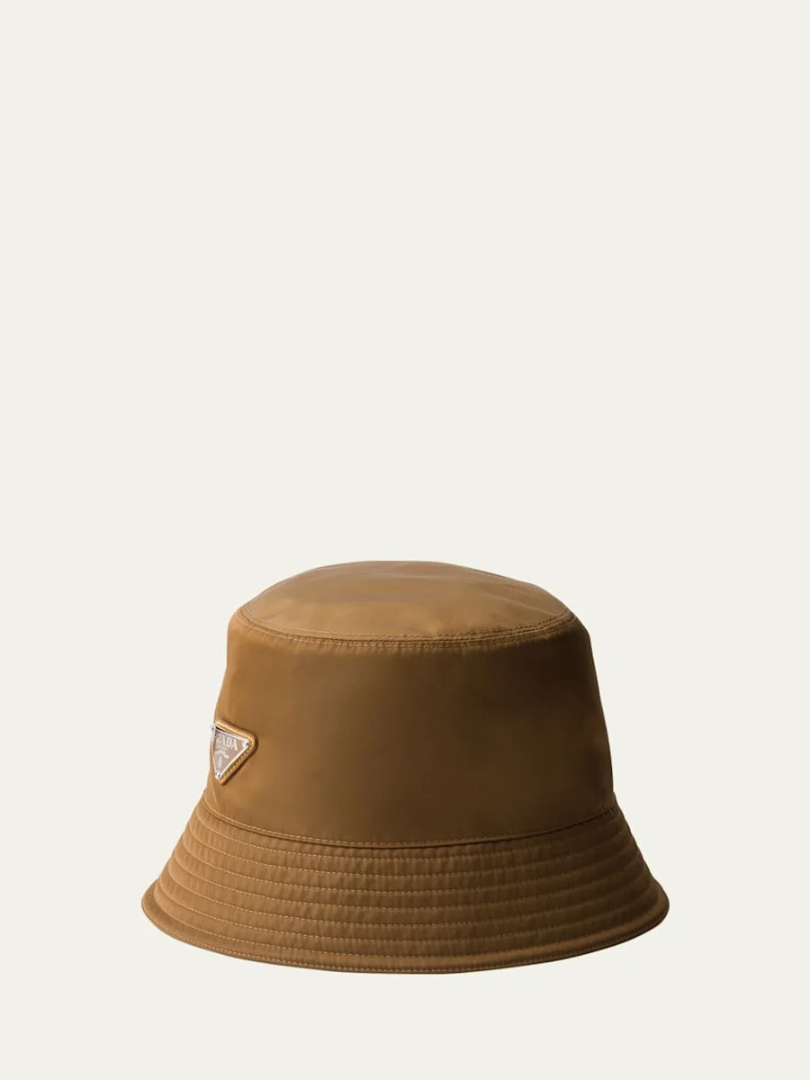 Men's Nylon Triangle-Logo Bucket Hat - 1