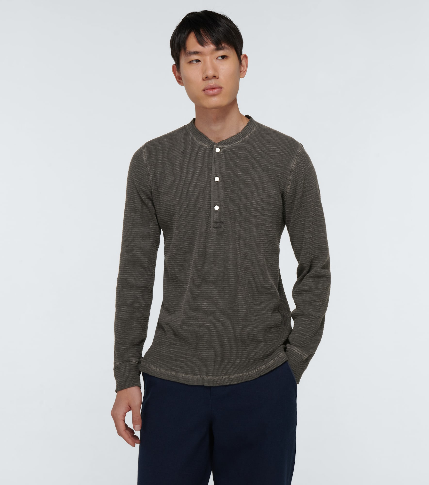 Henley long-sleeved T-shirt - 3