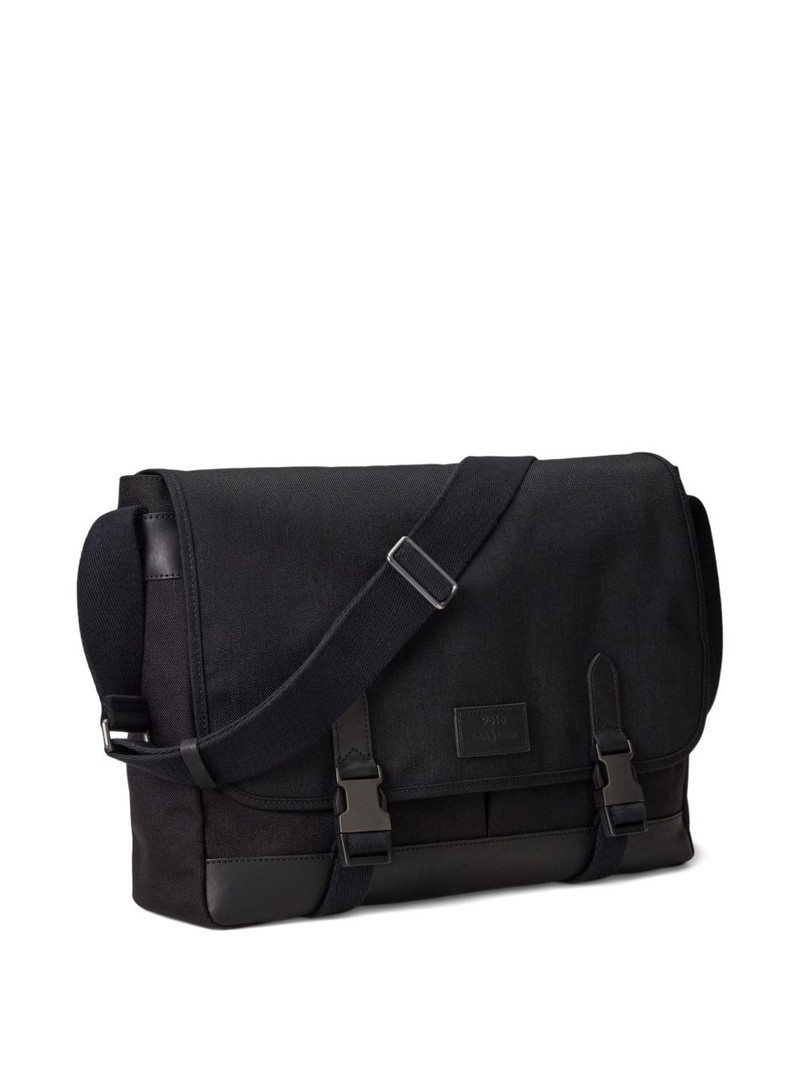 leather-trimmed messenger bag 3