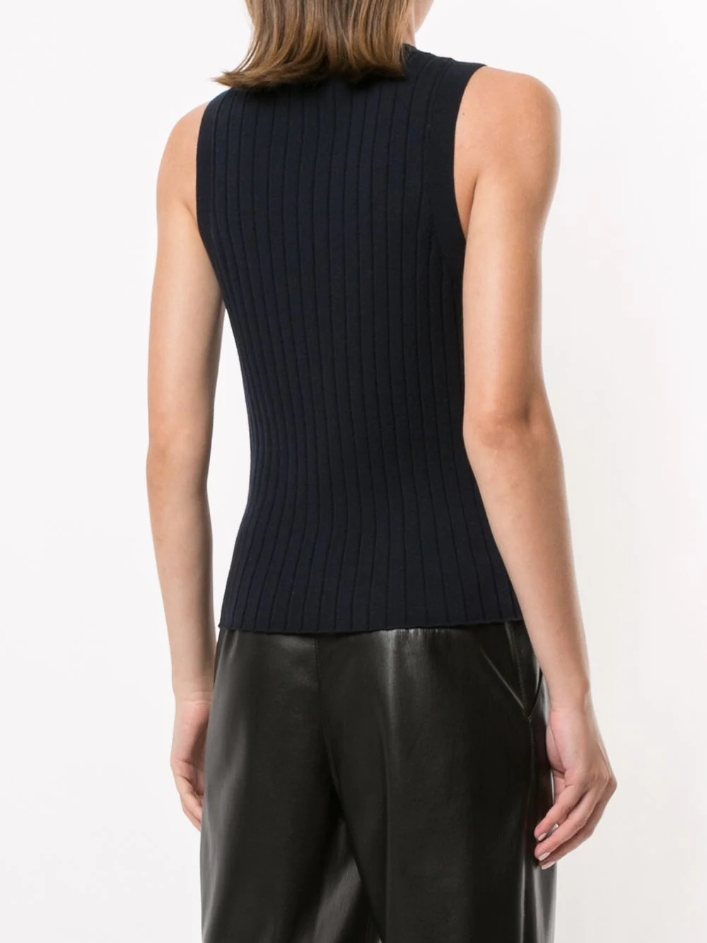 sleeveless knit vest top - 4