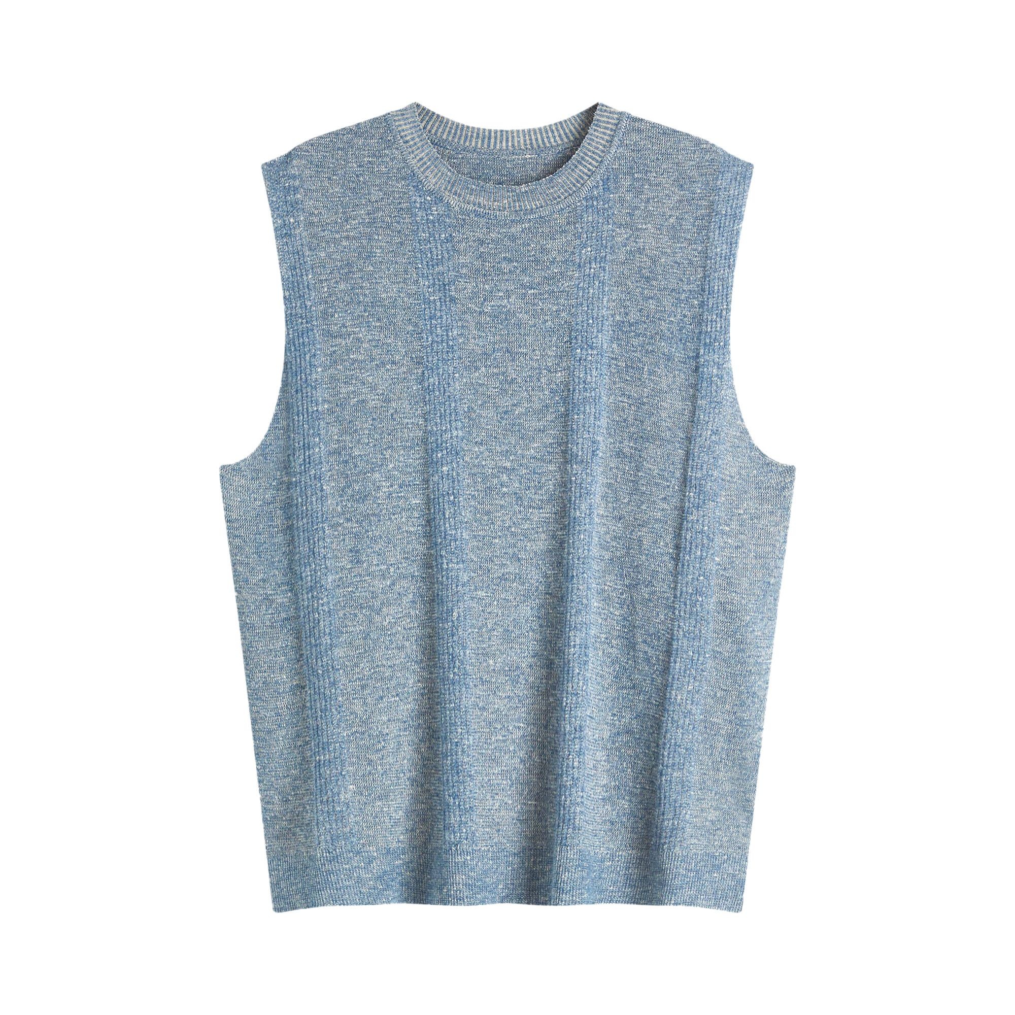 Maison Margiela Chiné Knit Tank Top 'Petrol' - 1