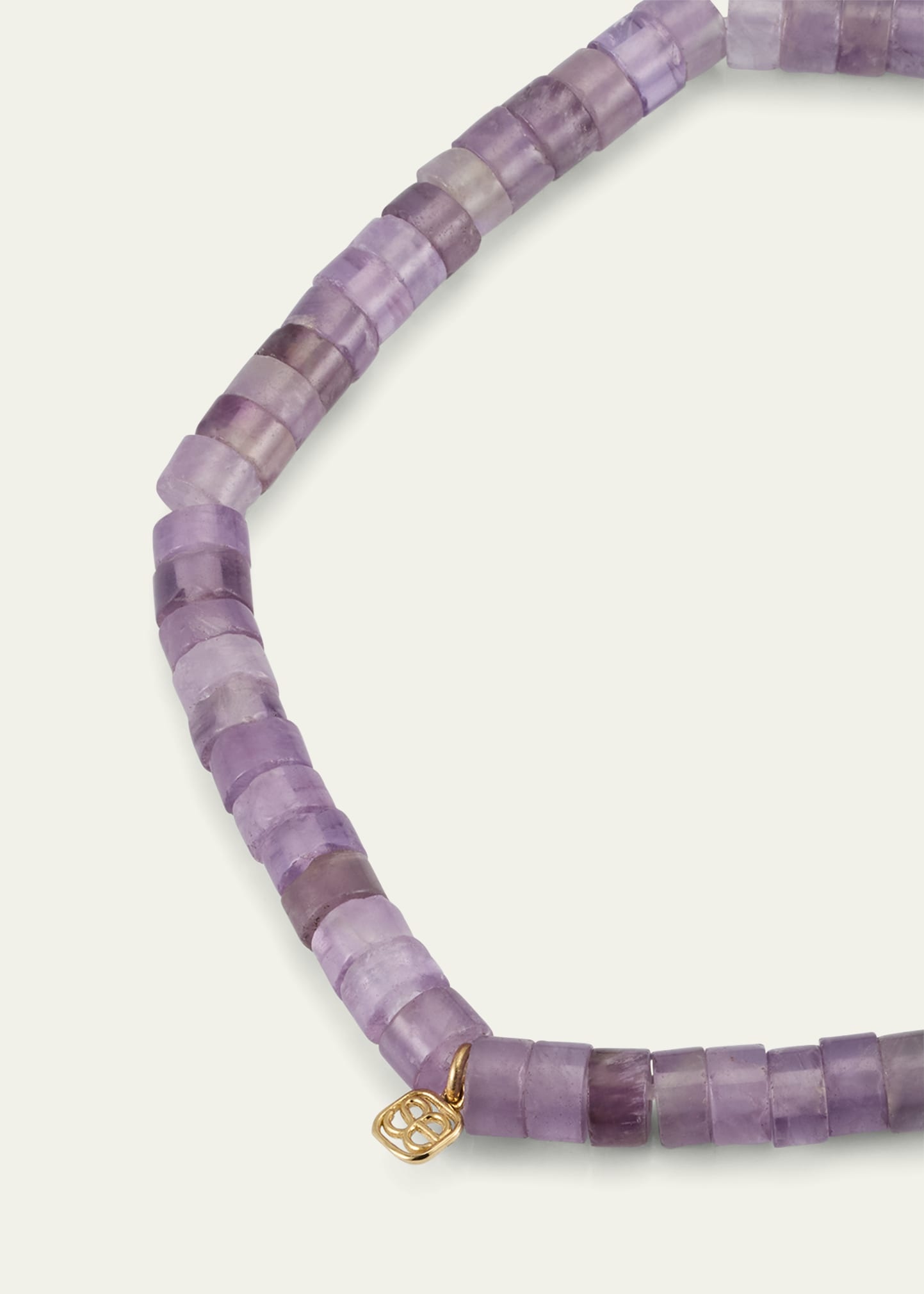 Scallop Edge Pave Rondelle Bead Bracelet - 4