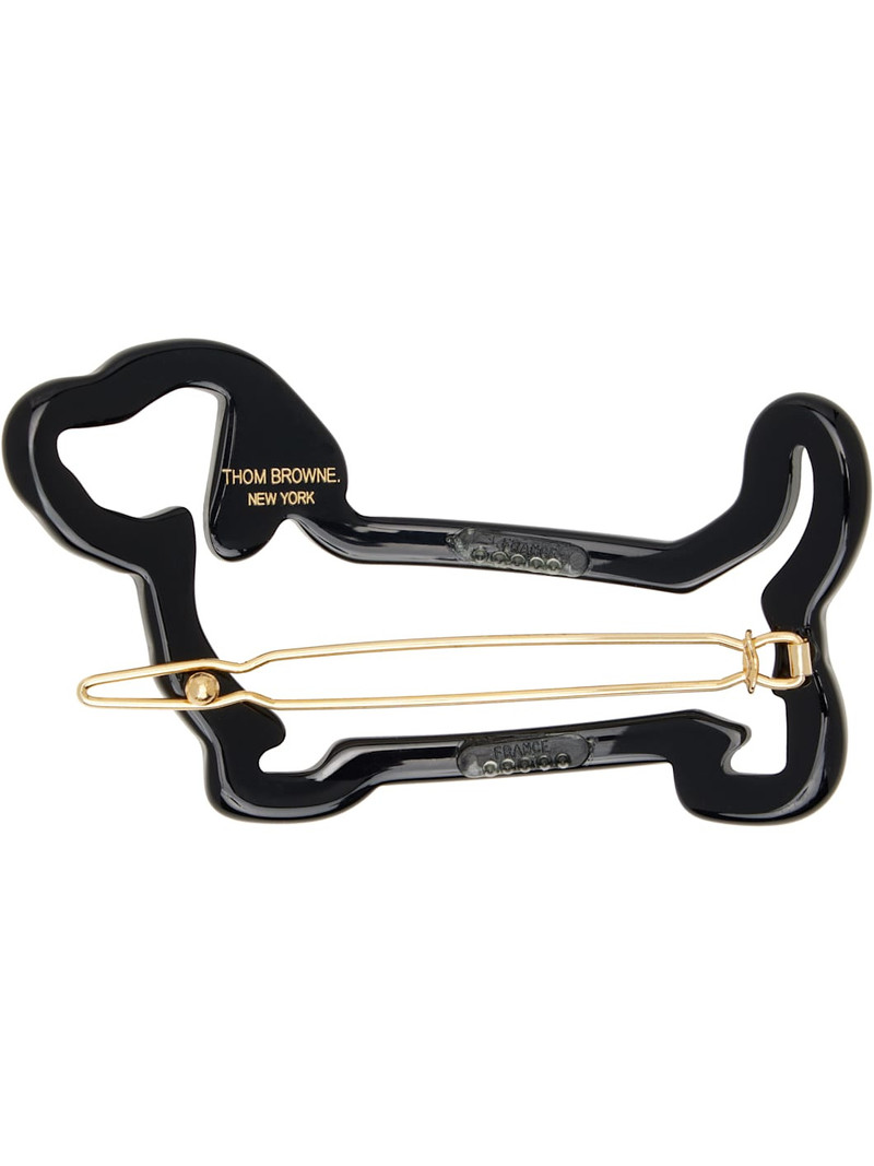 Thom Browne Black Acetate Hector Hair Clip outlook
