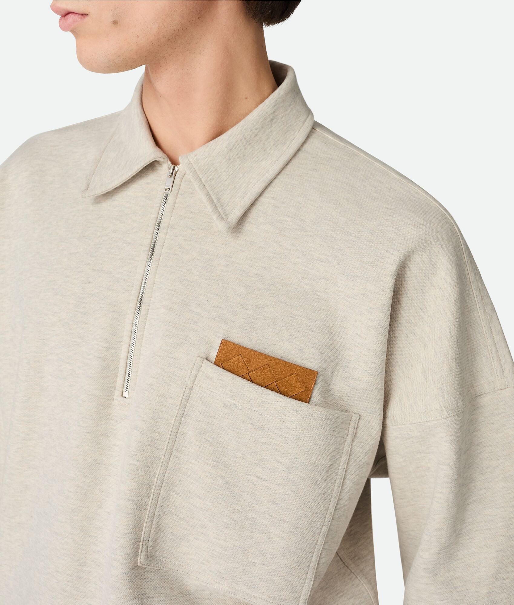 Double Cotton Melange Polo - 4