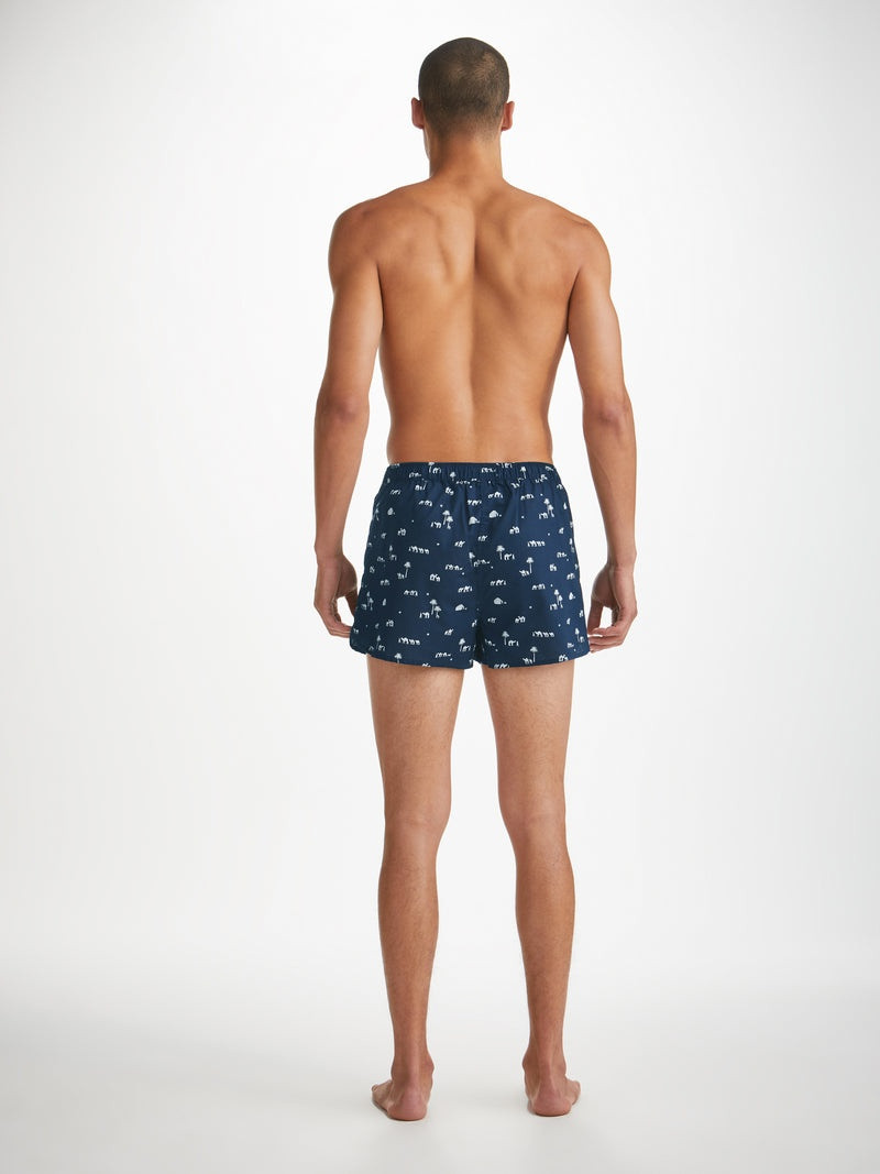 Men's Modern Fit Boxers Nelson 99 Cotton Batiste Navy 4