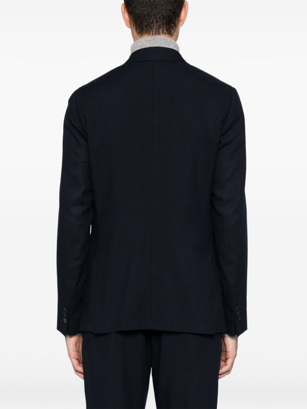 notched lapels double-breasted blazer - 4