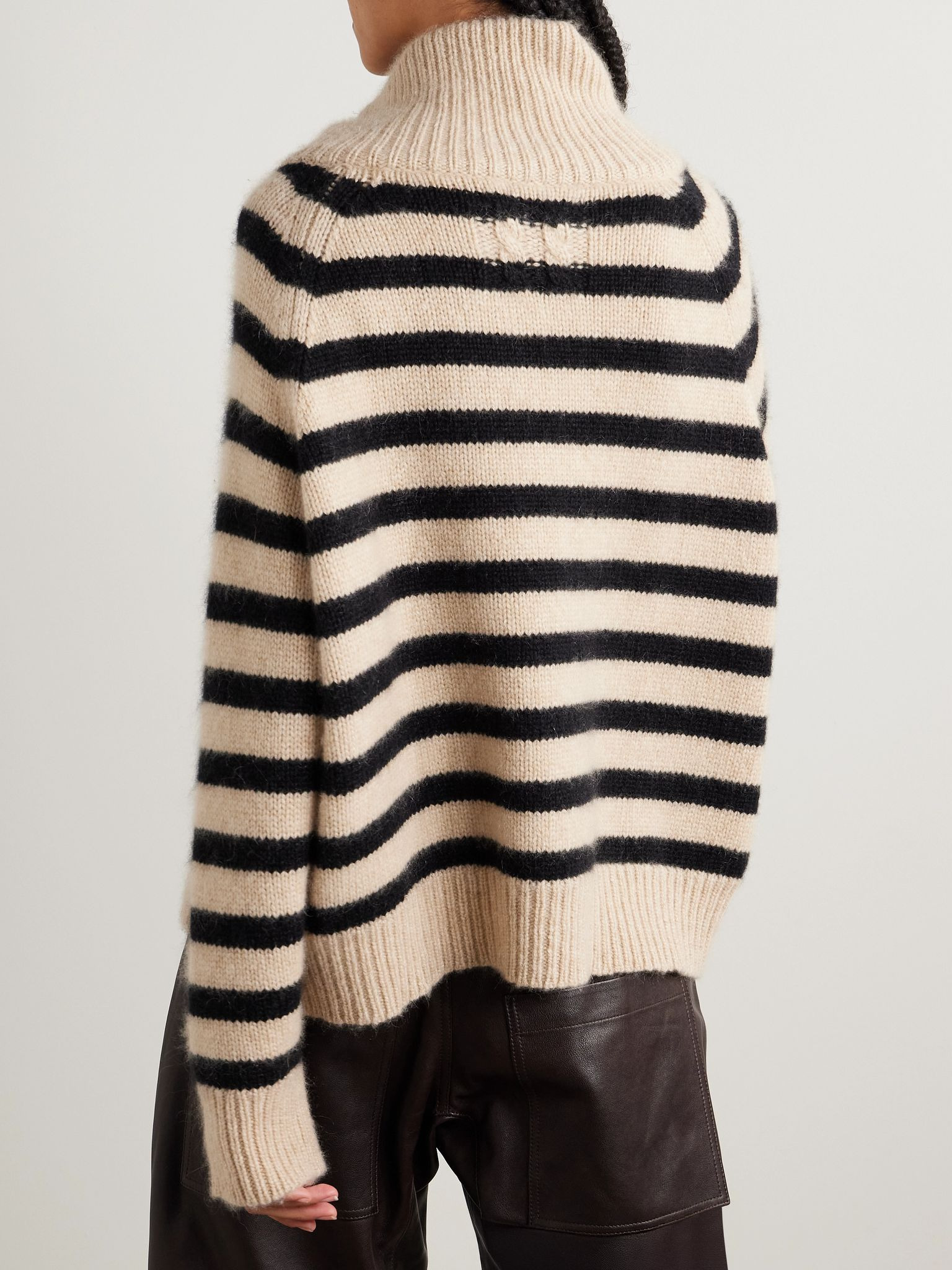 Raelynn striped cashmere sweater Beige - 4