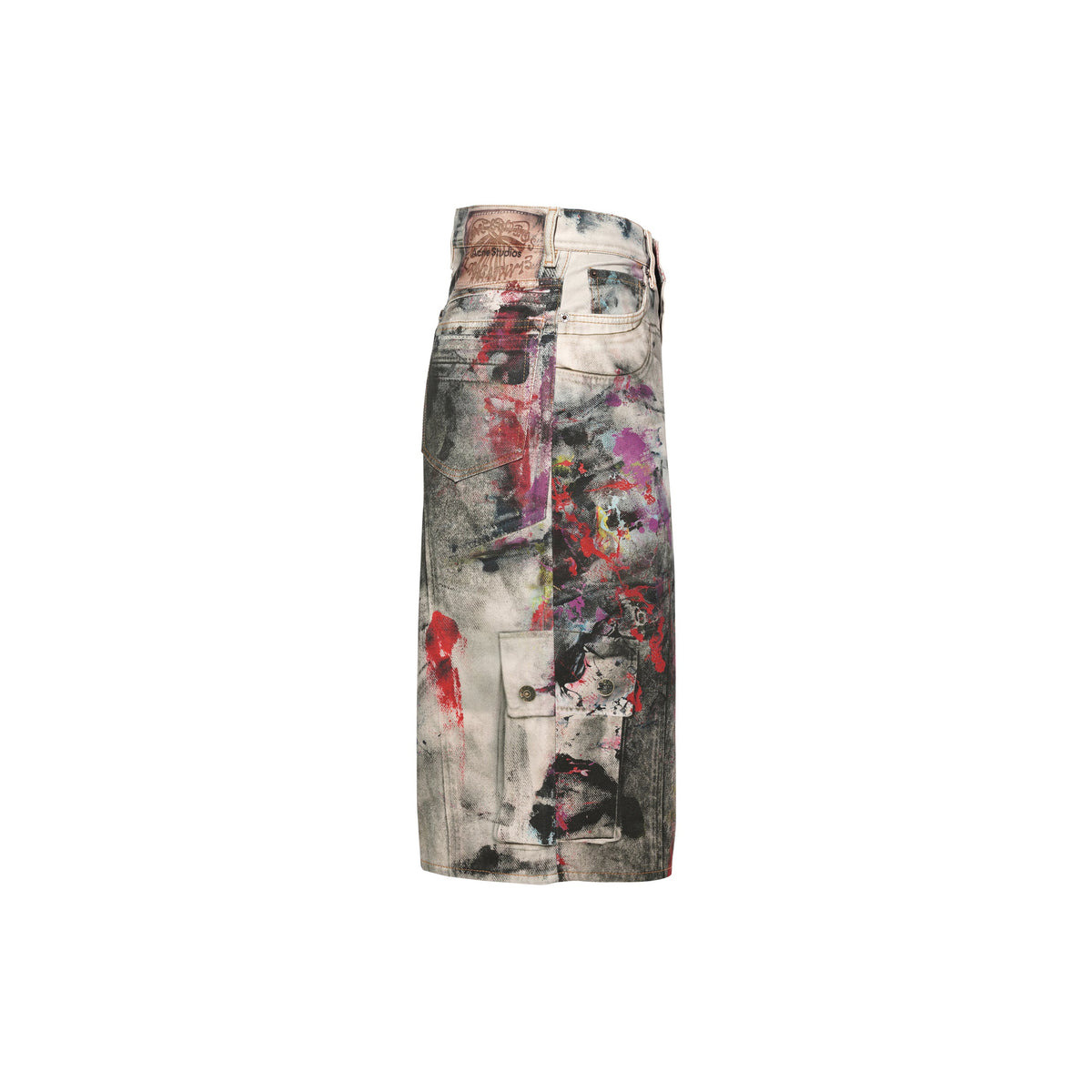 DENIM SHORTS (WHITE/MULTICOLOR) - 4