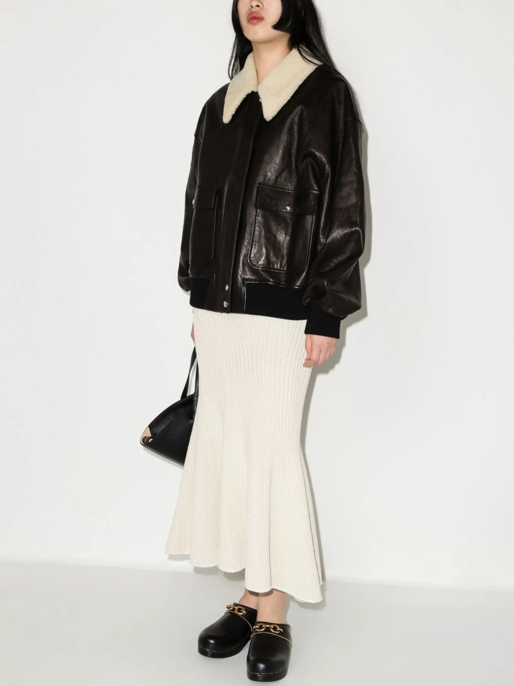 Shearling-trim Collar Jacket - 4