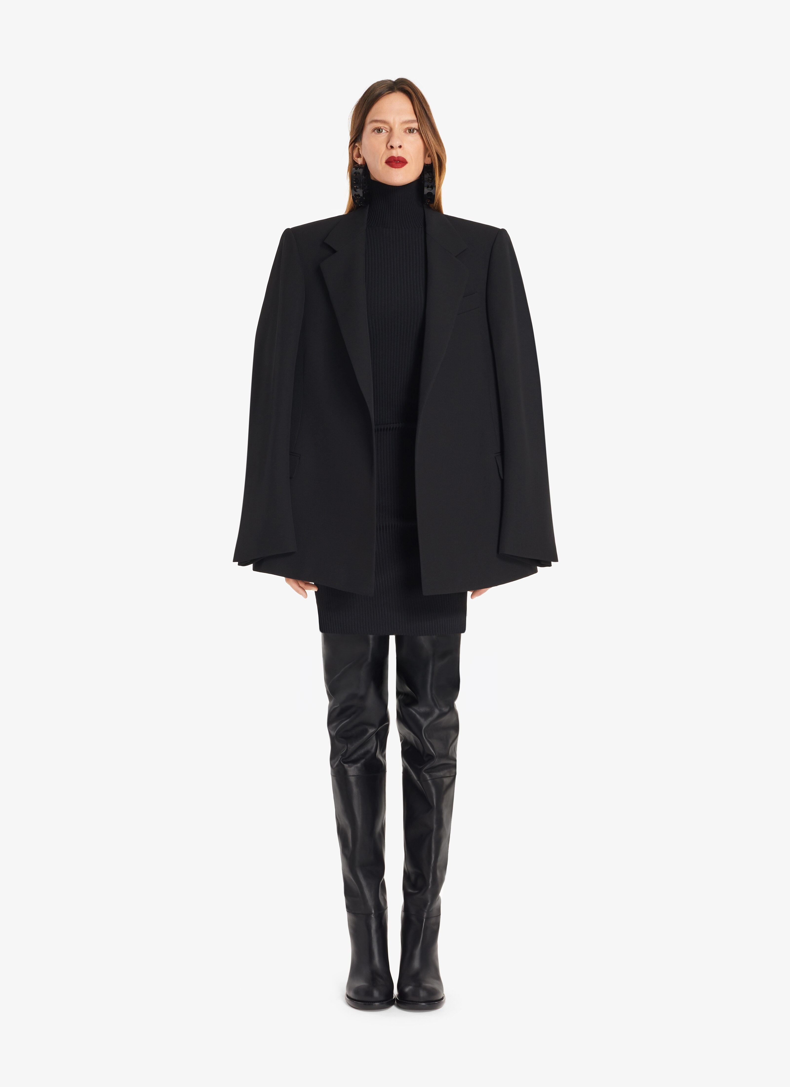 DOUBLE-BREASTED WOOL GABARDINE BLAZER - 2