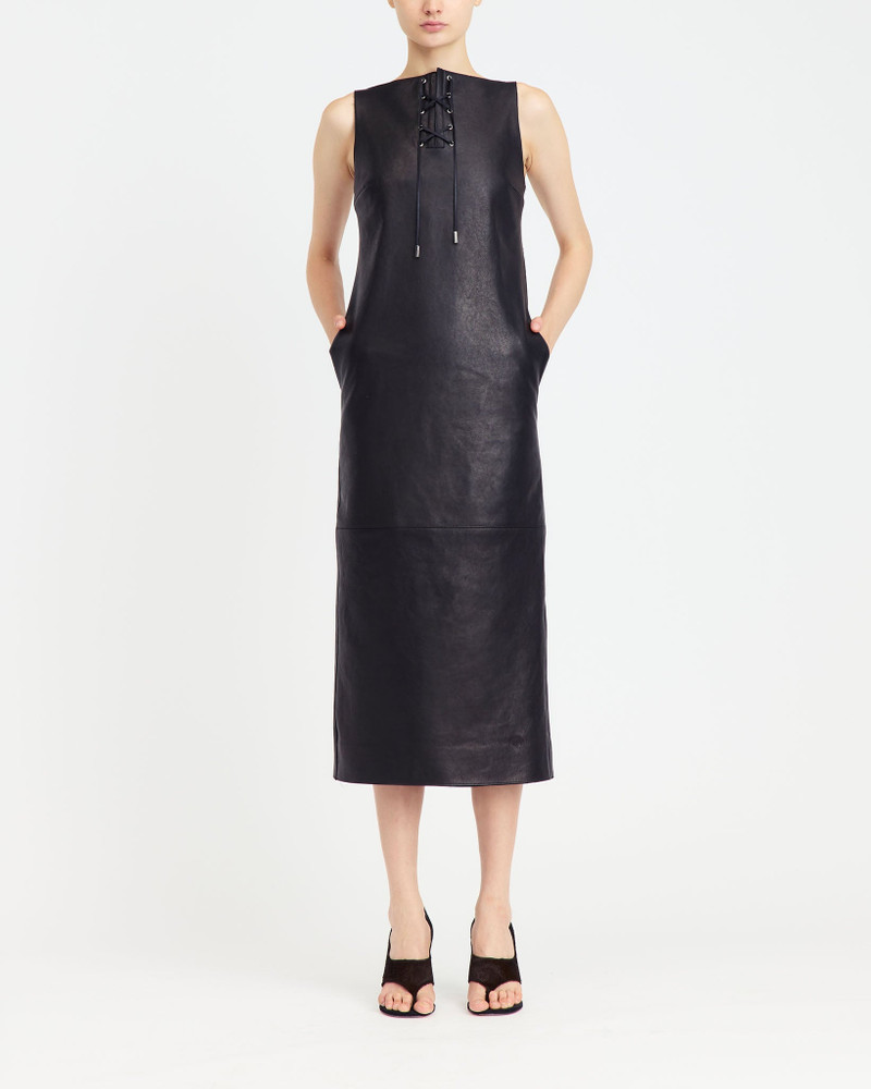16ARLINGTON TRUE MIDI DRESS IN LEATHER outlook