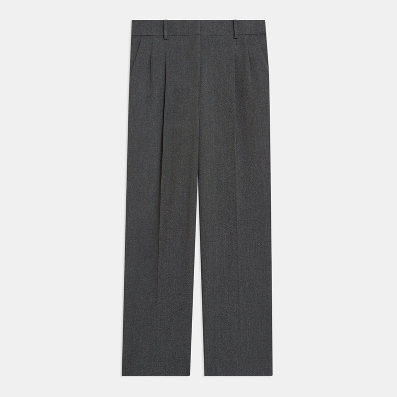 Pleated Wide-Leg Pant in Soft Twill 1