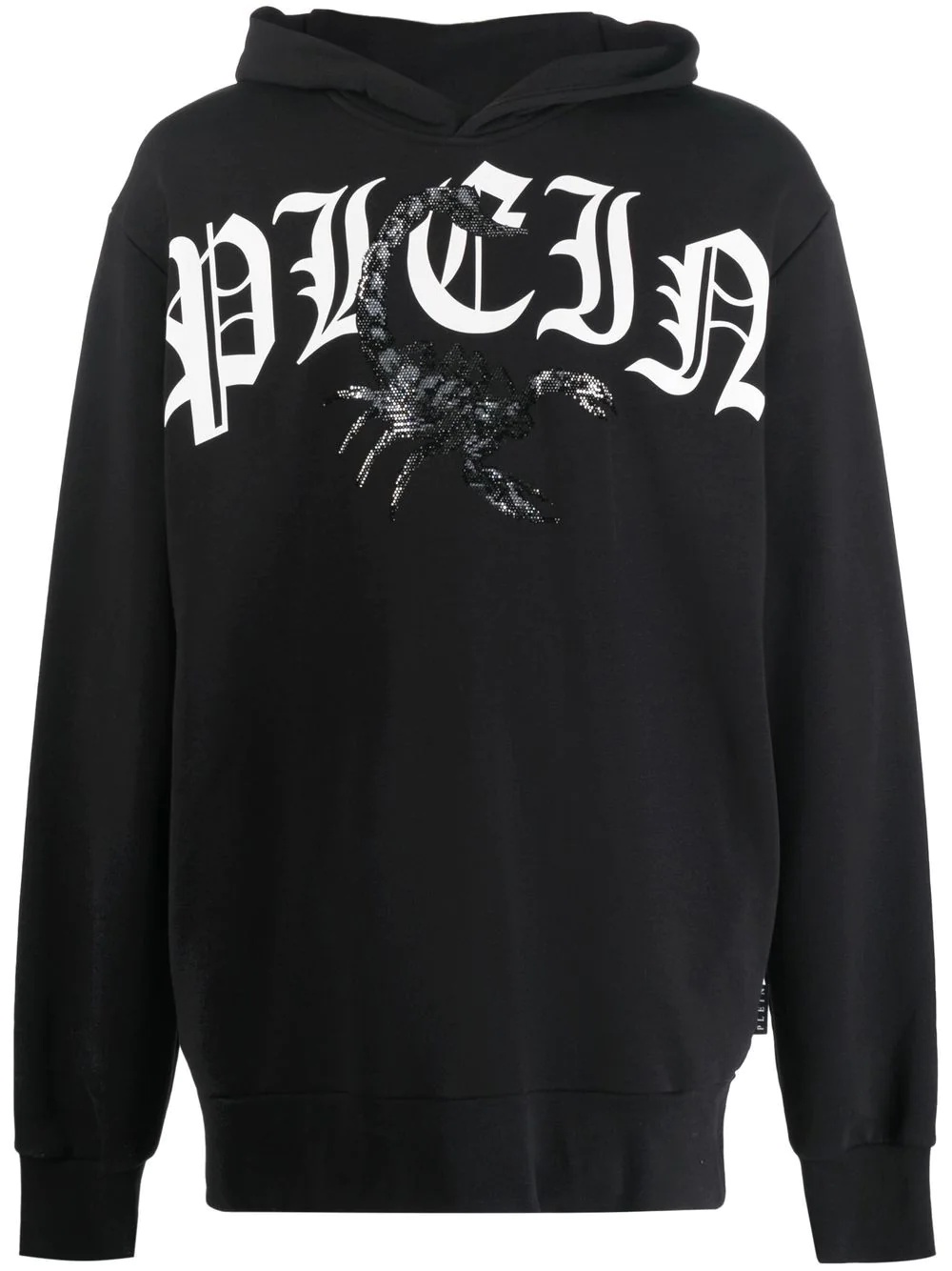 logo-print long-sleeved hoodie - 1