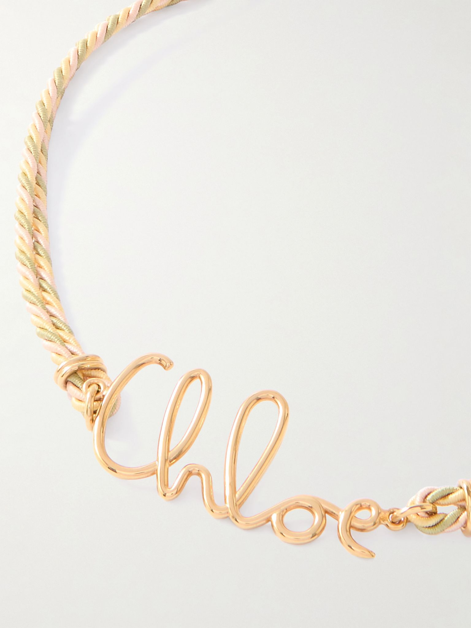 Gold-tone and cord necklace Gold - 4