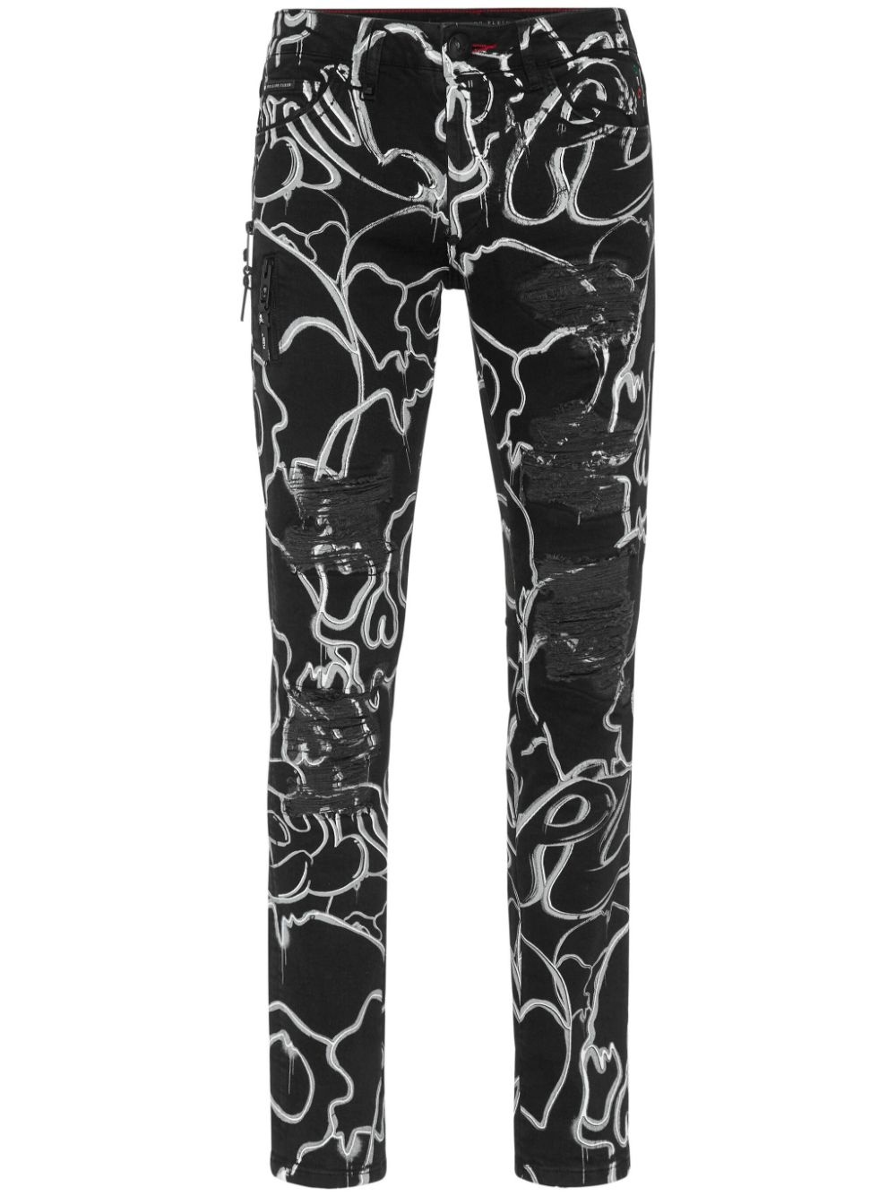 skull&bones straight-leg jeans - 1