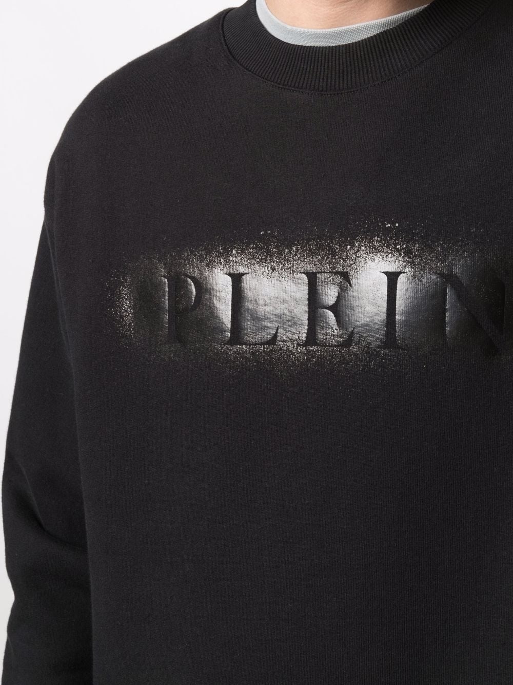 sprayed-effect logo sweatshirt - 5