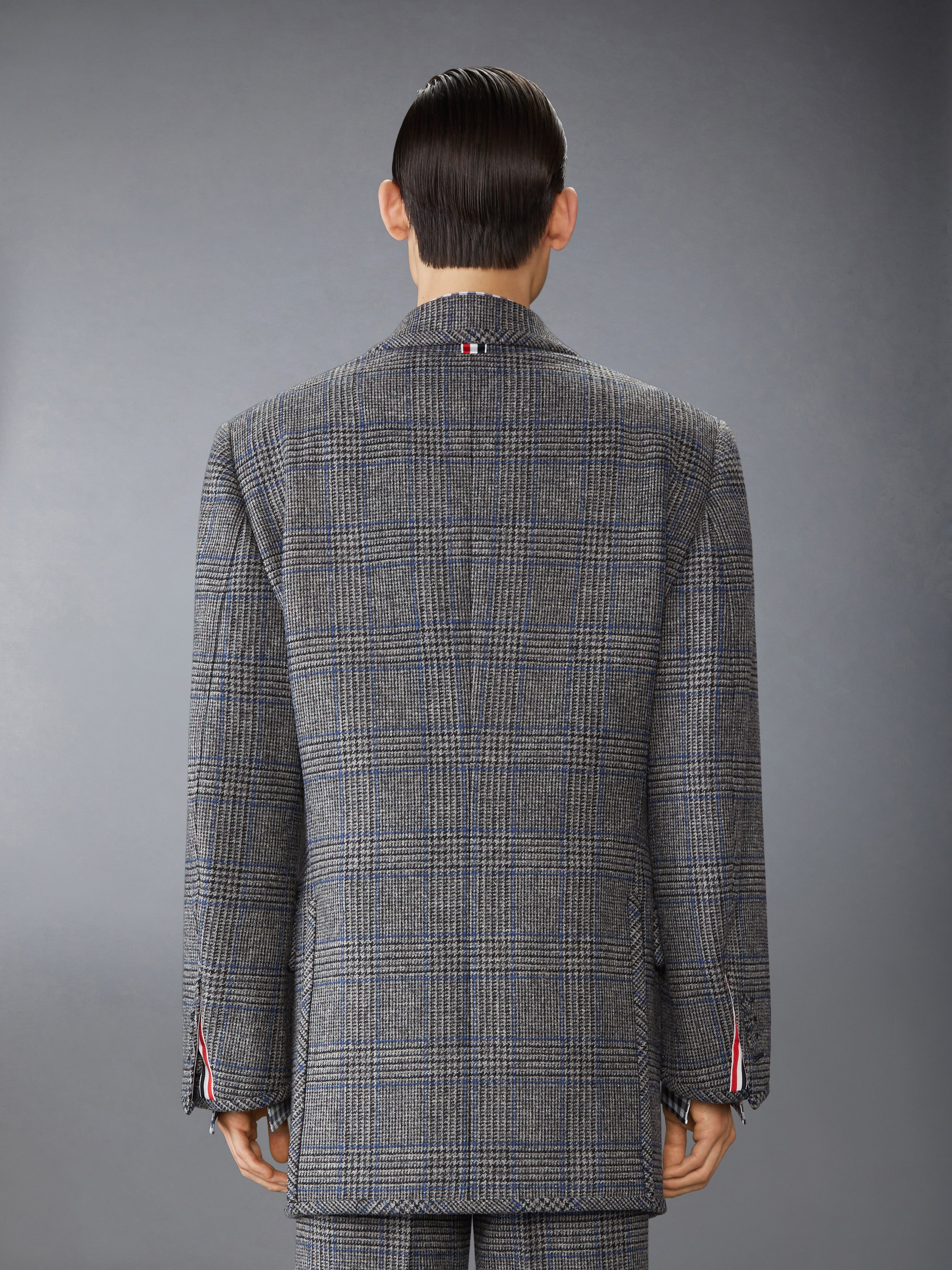 PRINCE OF WALES HUNTING TWEED BIRD APPLIQUE OVERSIZED JACKET - 3